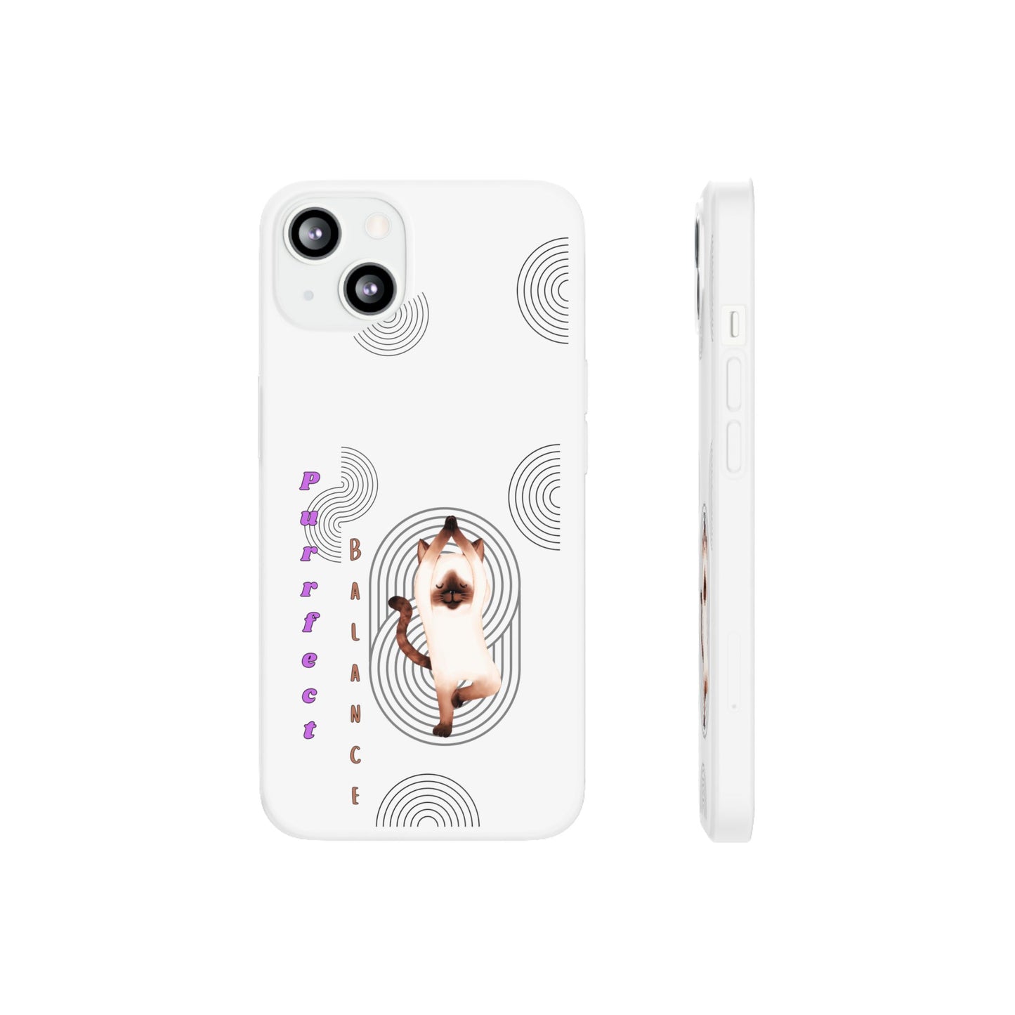 Cat Balance Phone Case, Cute Pet Lover Gift, Flexible Mobile Cover, Animal Art Accessories, Unique Phone Protector