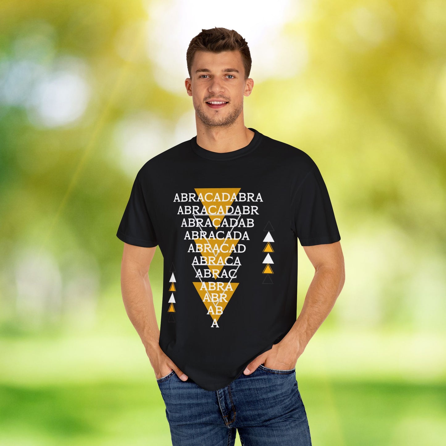 Abracadabra Manifest Tee, A Spellbinding Reminder to Speak Magic, Unisex Garment-Dyed T-shirt