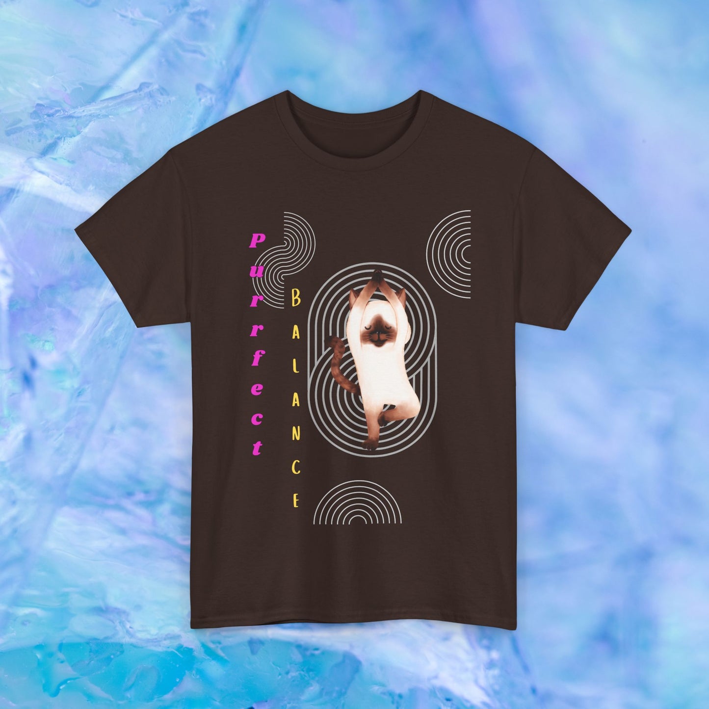 Cat Lover Unisex Graphic Tee with 'Purrfect Balance' Design, Cat, Gift for Pet Owners, Motivational Quote Shirt, Casual Everyday