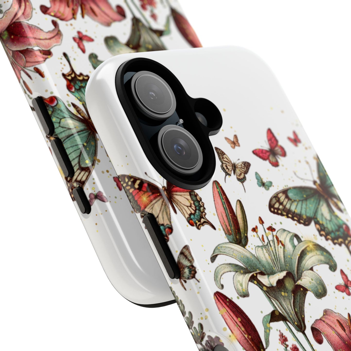 Floral Butterfly Phone Case – Tough Cases with Vibrant Nature Design