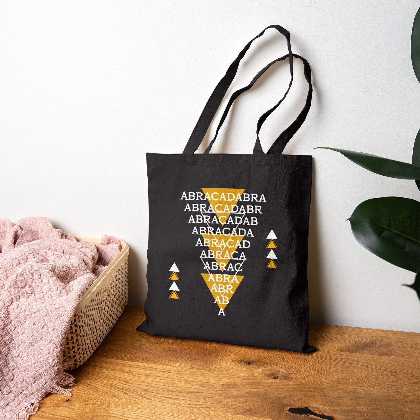 Abracadabra Manifest Cotton Canvas Tote Bag, A Spellbinding Reminder to Speak Magic