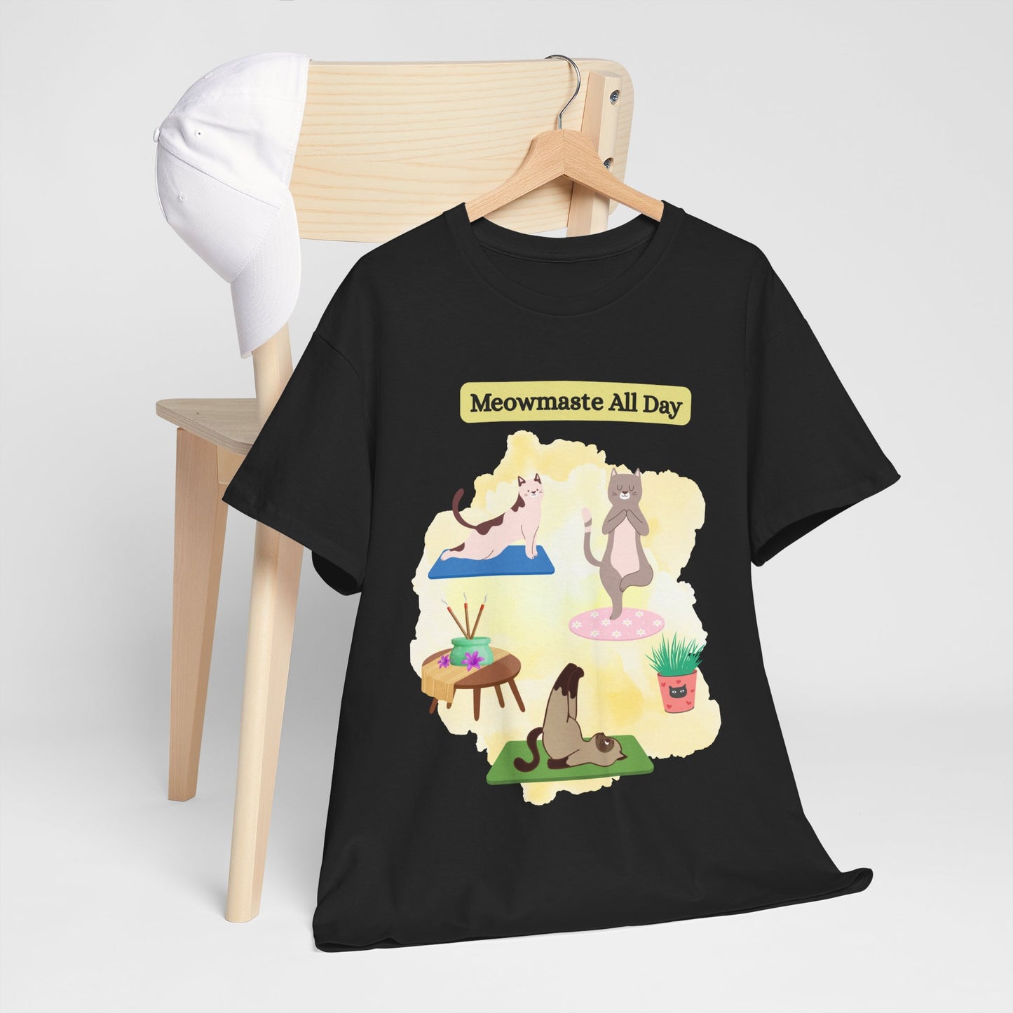 Cat Lover Unisex Tee, Soft Cotton Shirt, Meowmaste All Day Design, Perfect Gift for Cat Owners, Fun Pet Lover Apparel