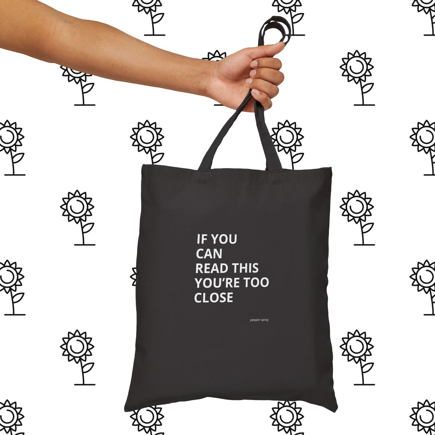 If You Can Read This...... Back Up, Sarcastic, Minimalist, Bold Cotton Canvas Tote Bag - Funny Quote Bag for Shopping, Beach, Gifts, Eco-Friendly and Everyday Use, Perfect for Friends or Family
