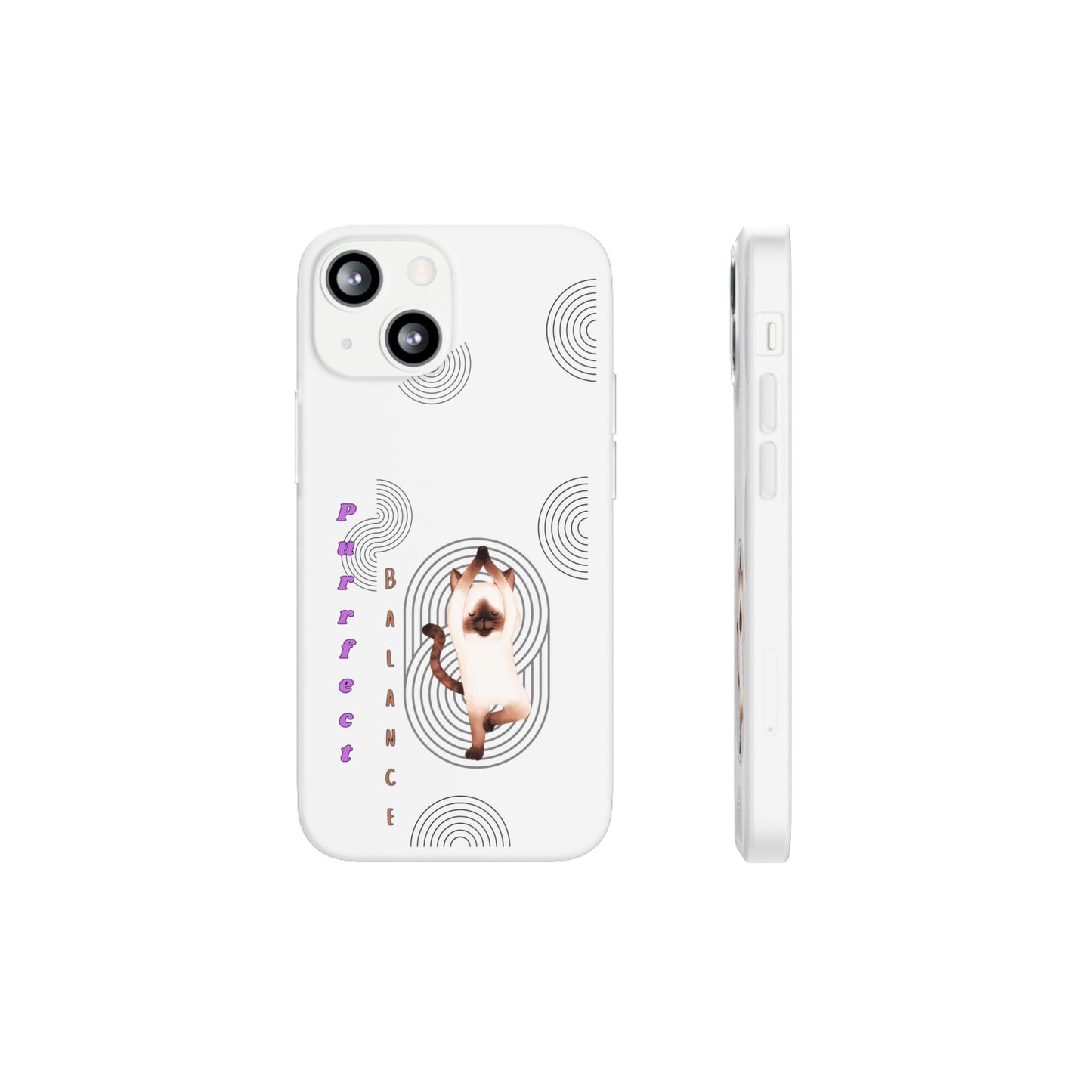 Cat Balance Phone Case, Cute Pet Lover Gift, Flexible Mobile Cover, Animal Art Accessories, Unique Phone Protector