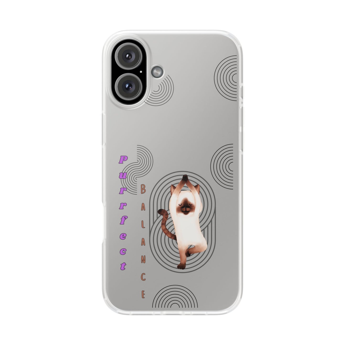 Cat Balance Phone Case, Cute Pet Lover Gift, Flexible Mobile Cover, Animal Art Accessories, Unique Phone Protector