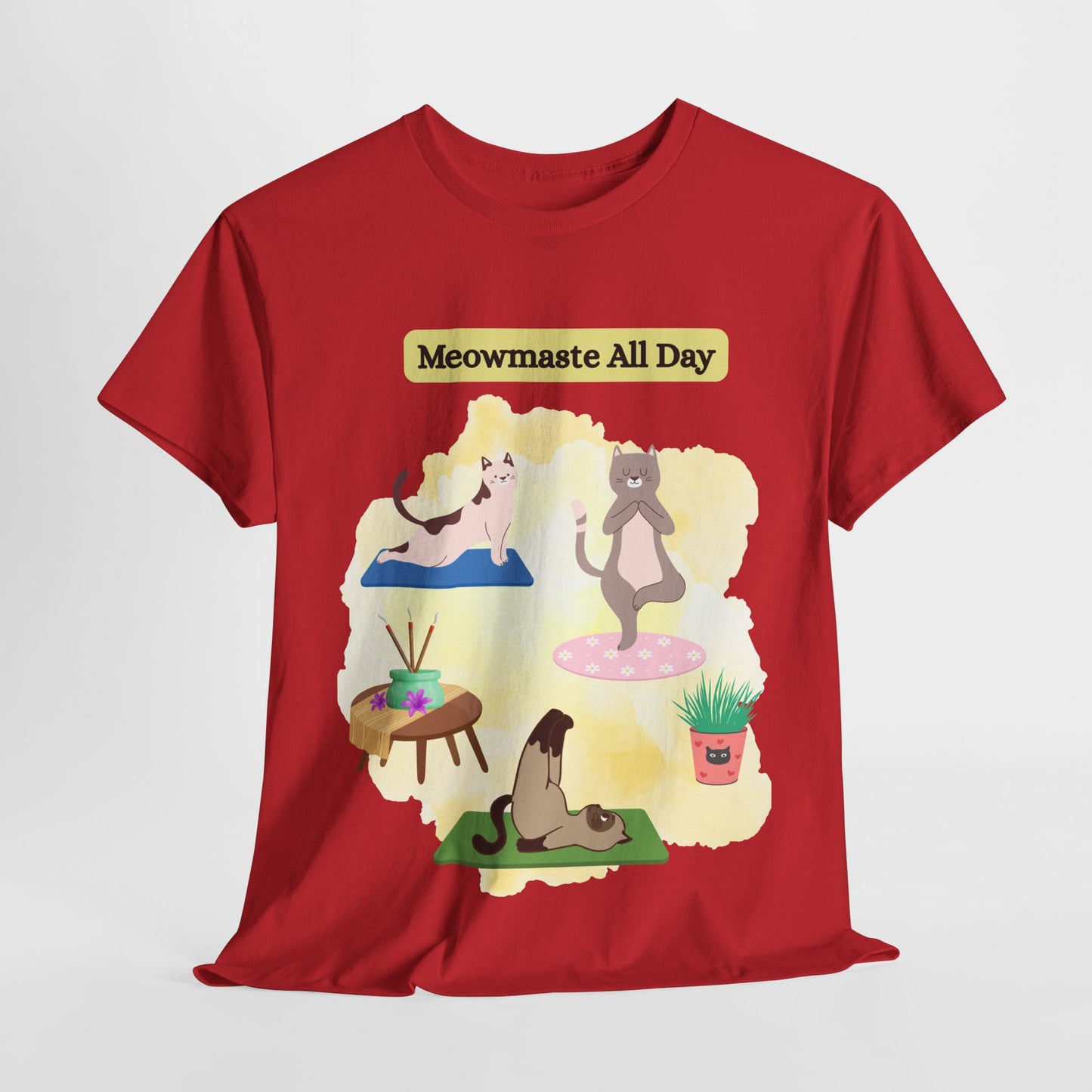 Cat Lover Unisex Tee, Soft Cotton Shirt, Meowmaste All Day Design, Perfect Gift for Cat Owners, Fun Pet Lover Apparel