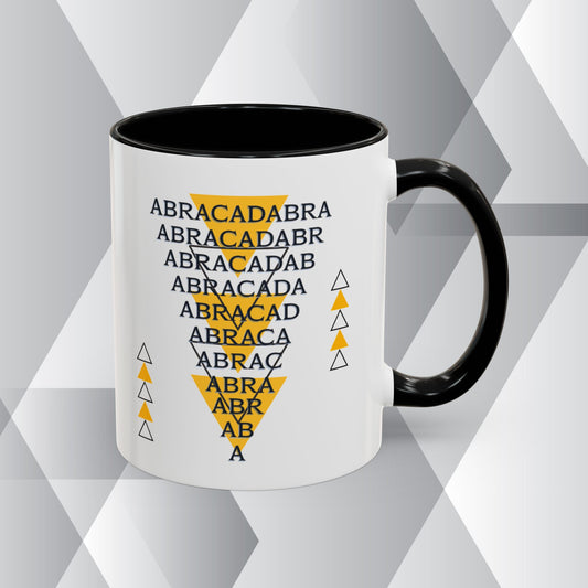 Abracadabra Manifest Accent Coffee Mug (11oz), A Spellbinding Reminder to Speak Magic
