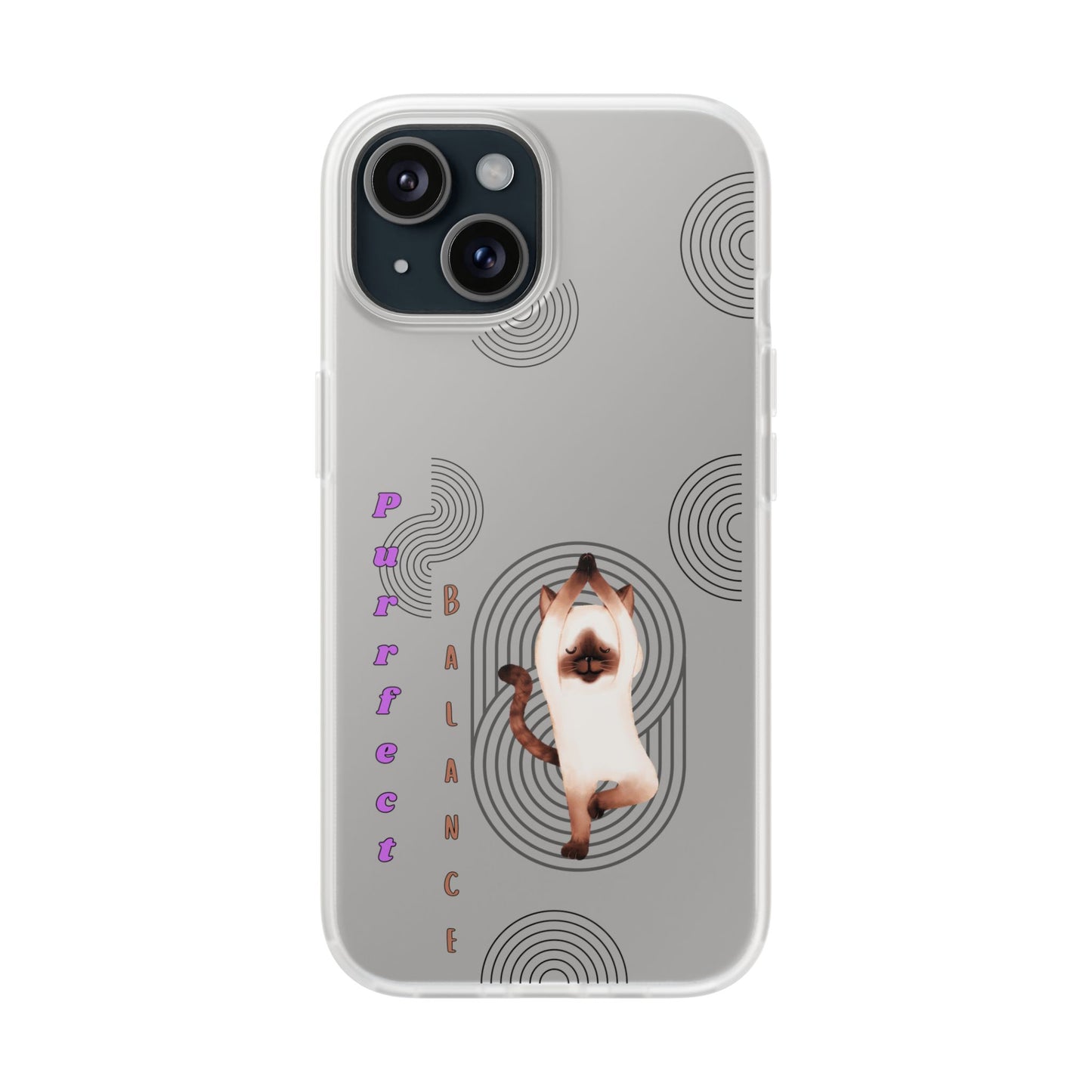 Cat Balance Phone Case, Cute Pet Lover Gift, Flexible Mobile Cover, Animal Art Accessories, Unique Phone Protector