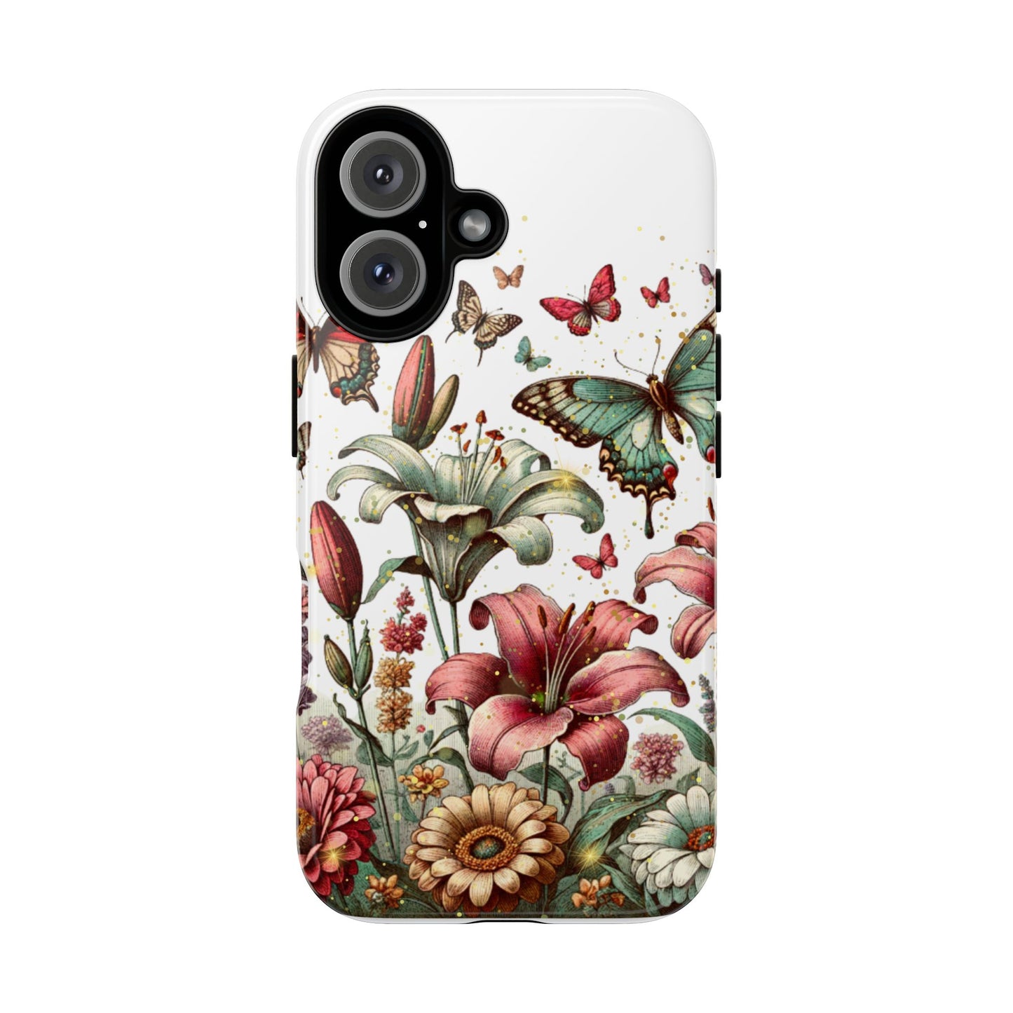 Floral Butterfly Phone Case – Tough Cases with Vibrant Nature Design