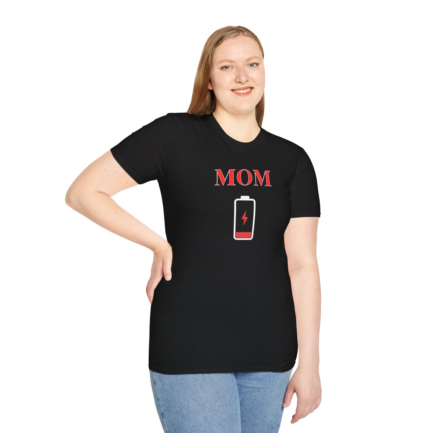 Mom Rechargeable Battery Unisex Softstyle T-Shirt