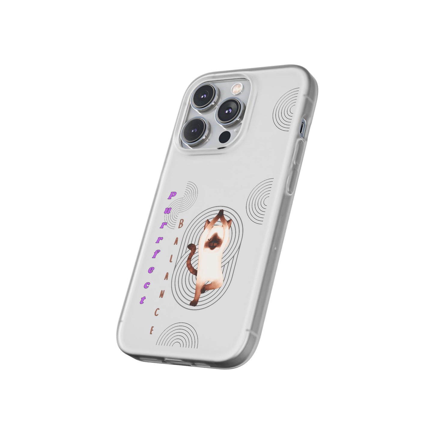 Cat Balance Phone Case, Cute Pet Lover Gift, Flexible Mobile Cover, Animal Art Accessories, Unique Phone Protector