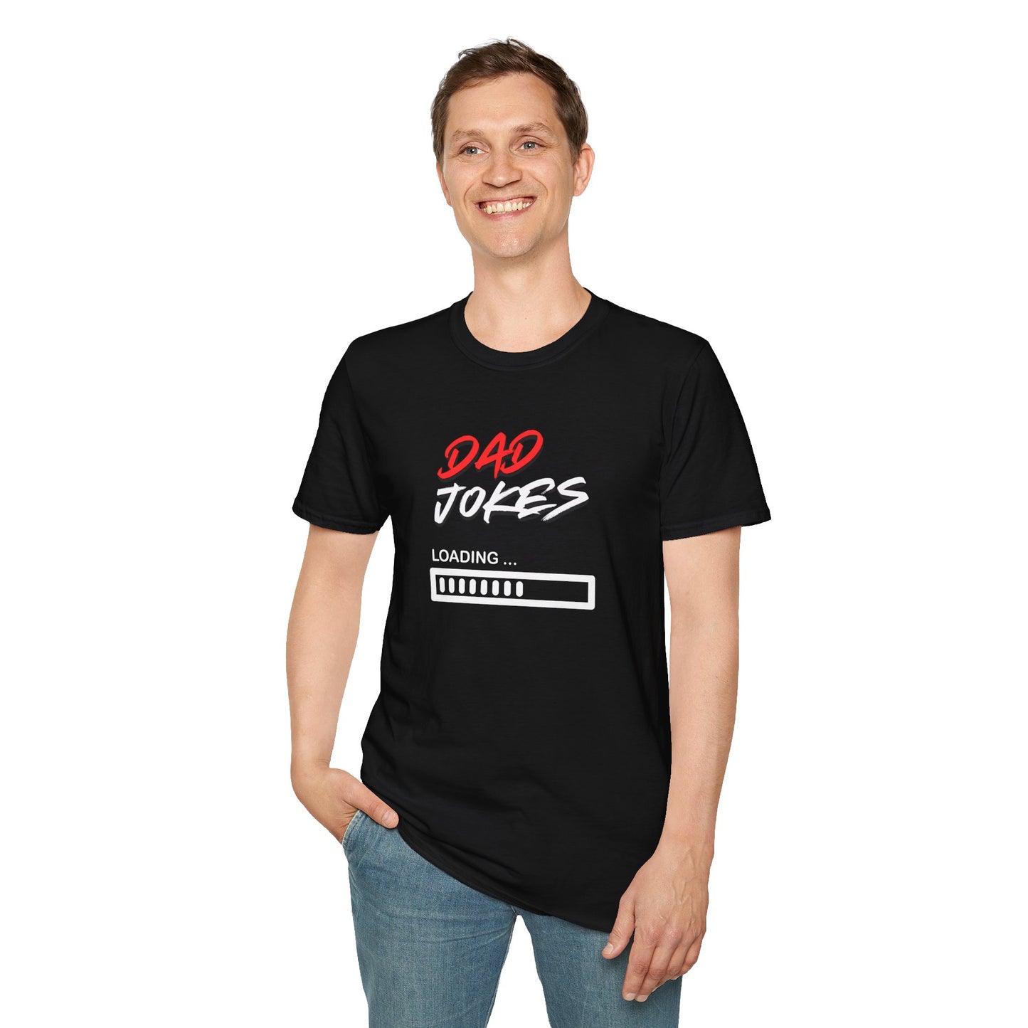 Dad Jokes Loading T-Shirt, Funny Gift for Dads, Father's Day, Casual Wear, Humor Tee, Gift for Dad