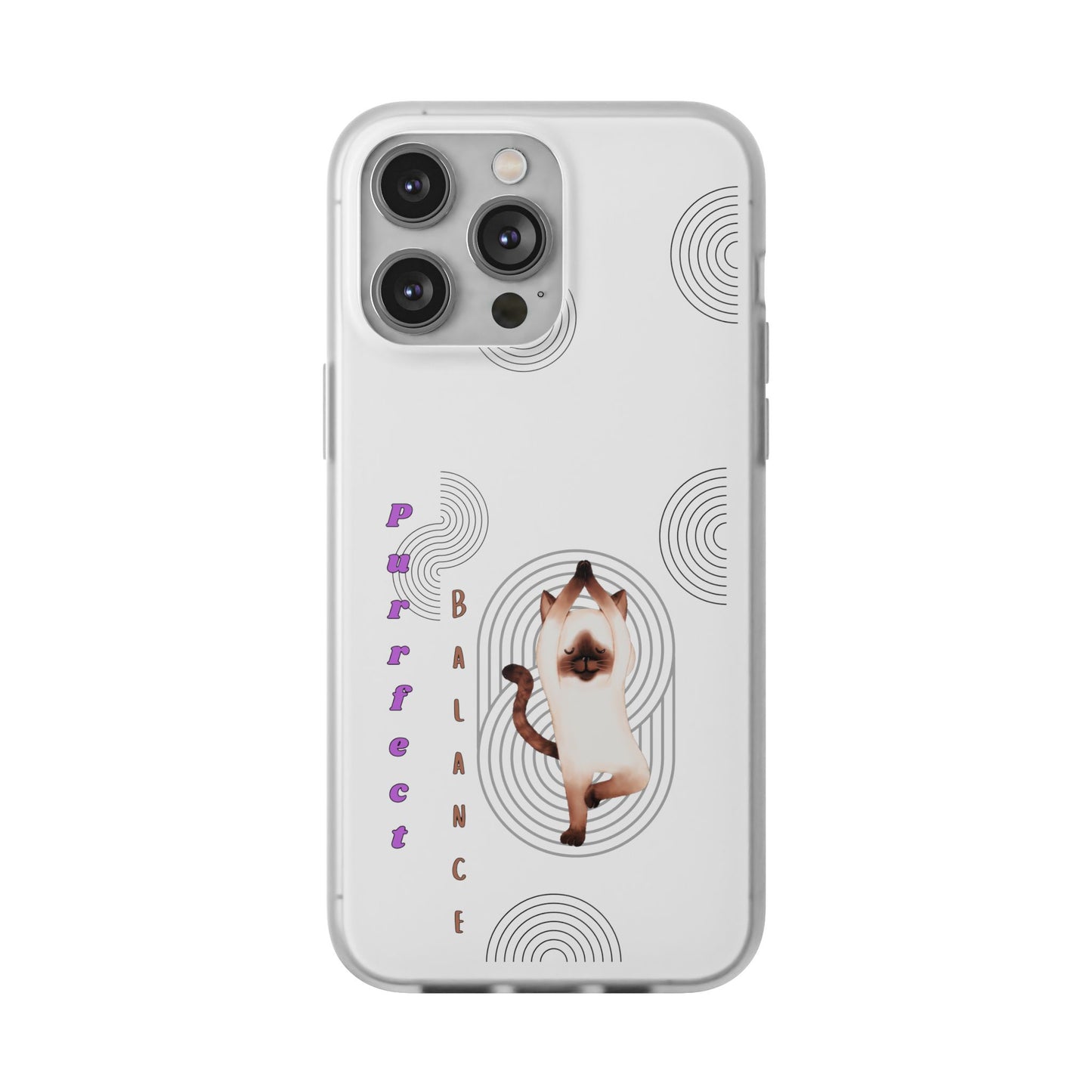 Cat Balance Phone Case, Cute Pet Lover Gift, Flexible Mobile Cover, Animal Art Accessories, Unique Phone Protector