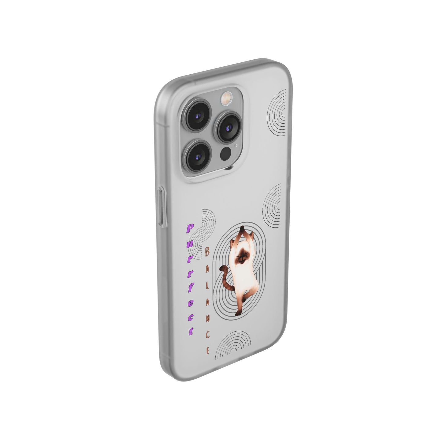 Cat Balance Phone Case, Cute Pet Lover Gift, Flexible Mobile Cover, Animal Art Accessories, Unique Phone Protector