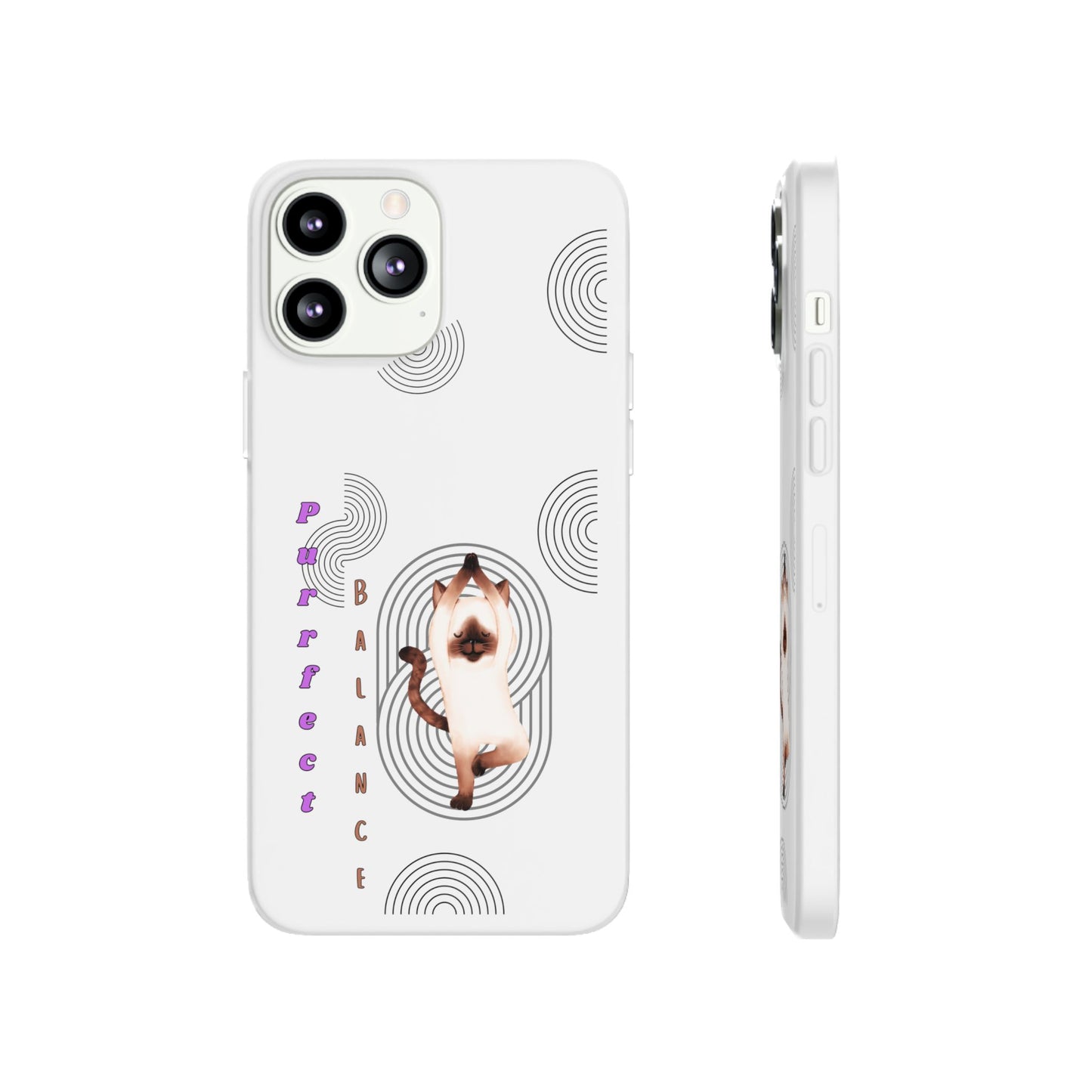 Cat Balance Phone Case, Cute Pet Lover Gift, Flexible Mobile Cover, Animal Art Accessories, Unique Phone Protector