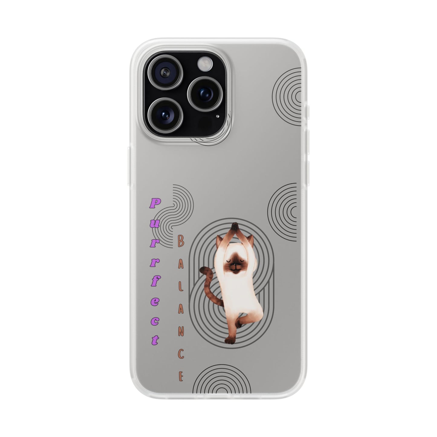 Cat Balance Phone Case, Cute Pet Lover Gift, Flexible Mobile Cover, Animal Art Accessories, Unique Phone Protector