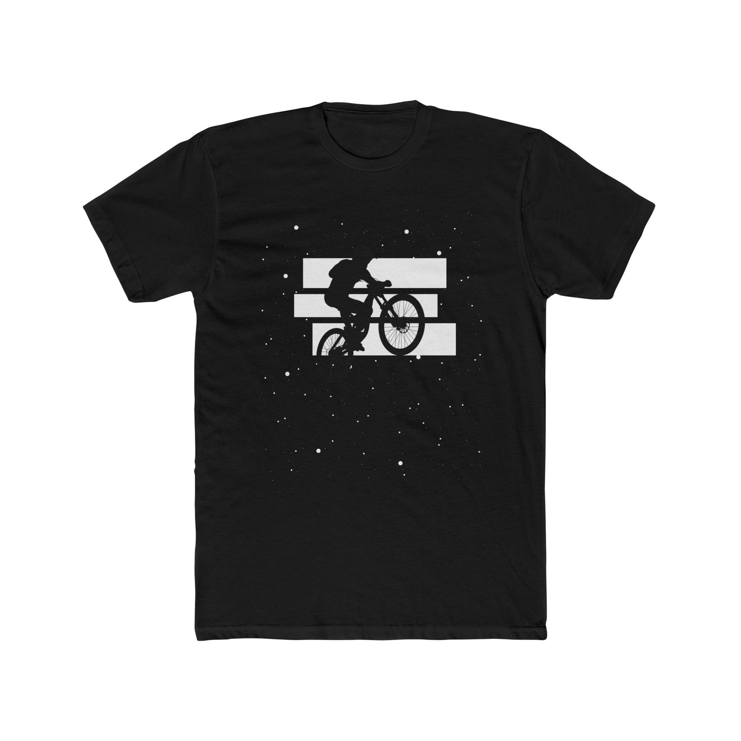 Black and White Mountain Bike T-Shirt, Perfect for Cyclists, Casual Wear, Gift for Bikers, Cycling Events, Sports Apparel