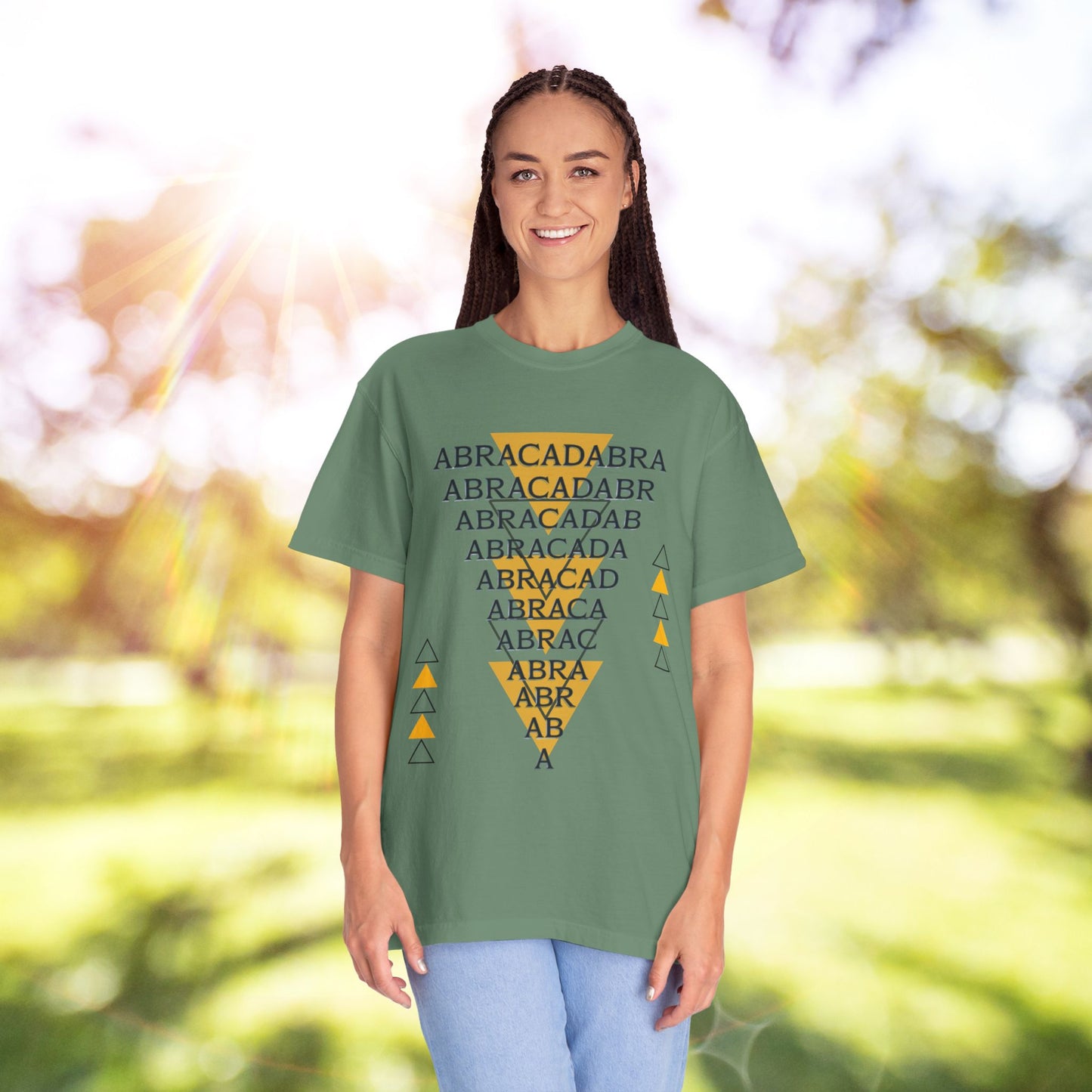 Abracadabra Manifest Tee, A Spellbinding Reminder to Speak Magic, Unisex Garment-Dyed T-shirt