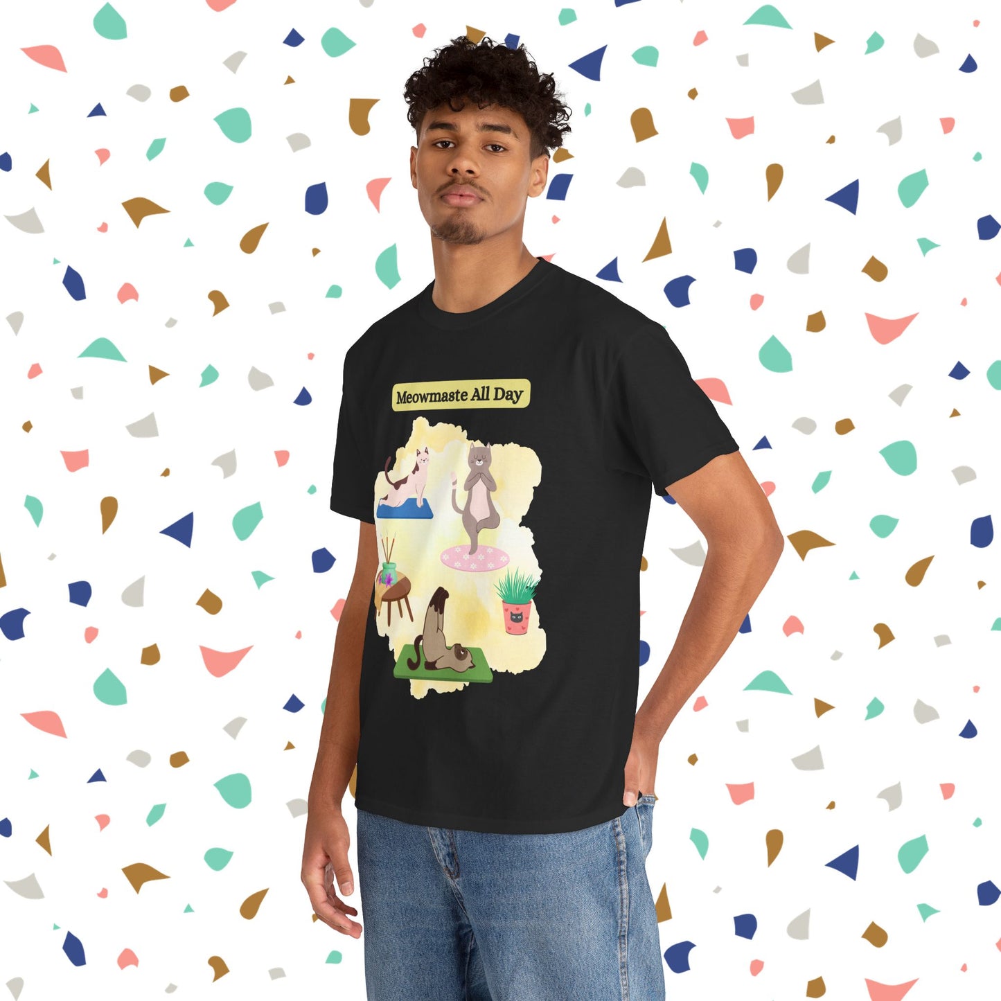 Cat Lover Unisex Tee, Soft Cotton Shirt, Meowmaste All Day Design, Perfect Gift for Cat Owners, Fun Pet Lover Apparel