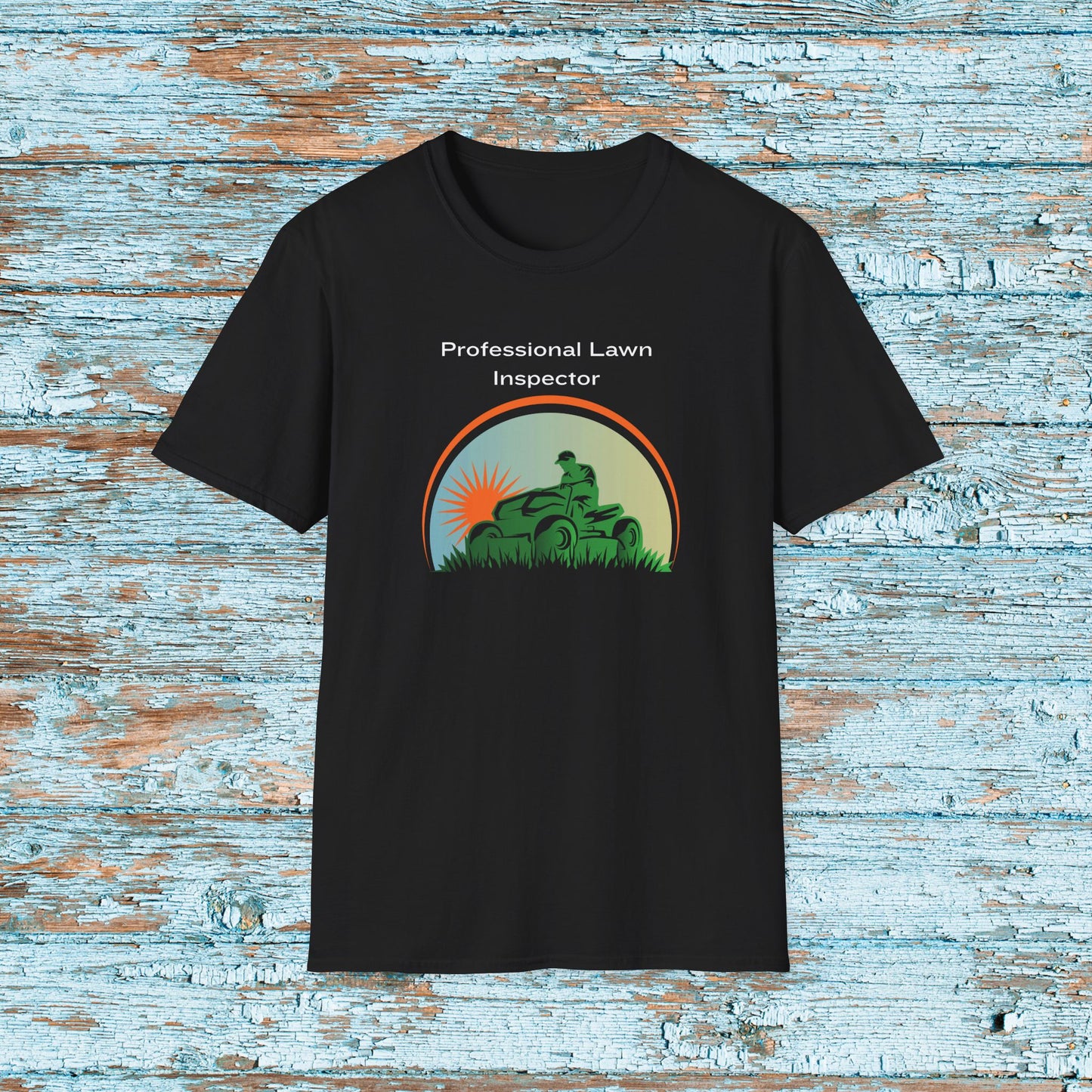 Professional Lawn Inspector Unisex Softstyle T-Shirt - For Dads and the True Turf Enthusiast