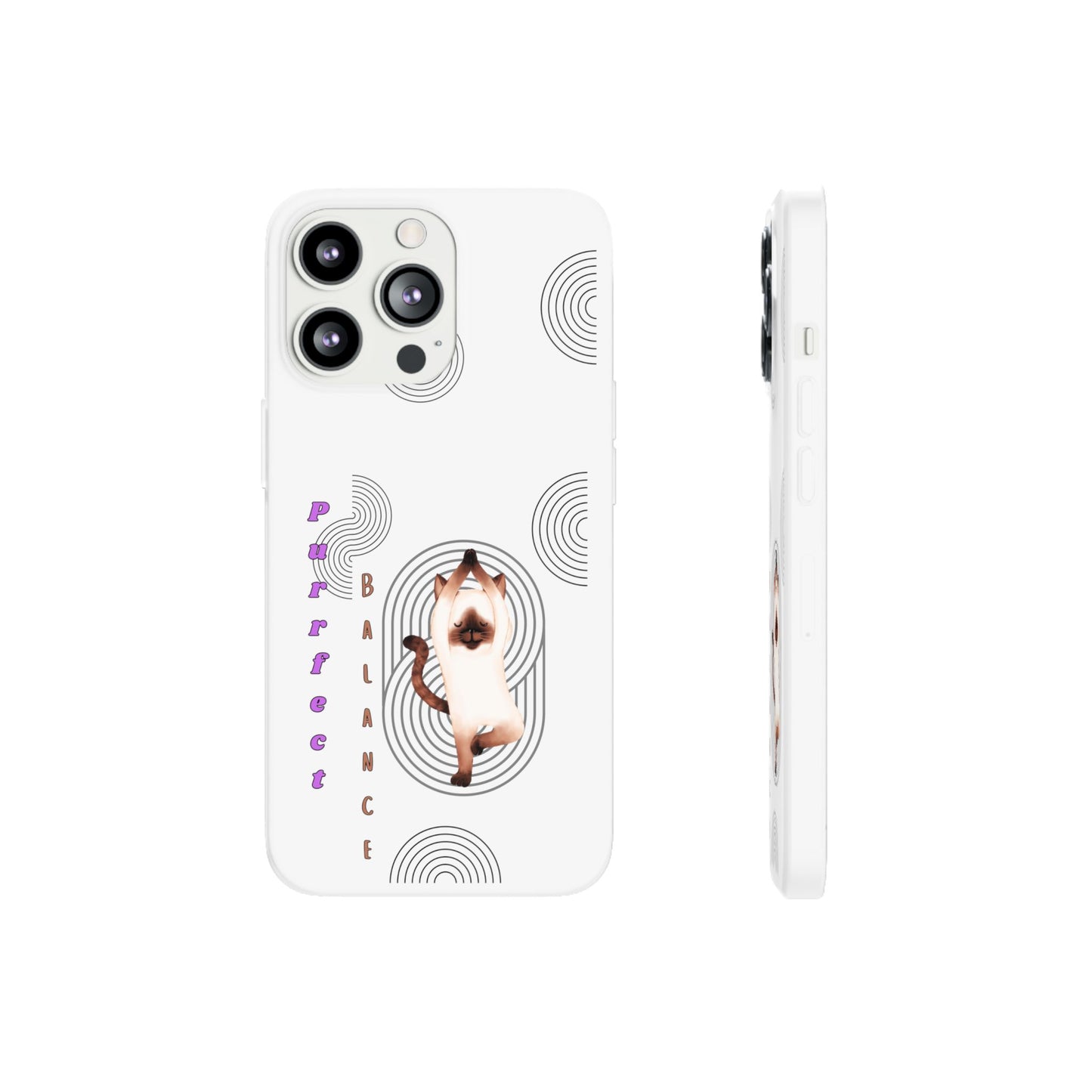 Cat Balance Phone Case, Cute Pet Lover Gift, Flexible Mobile Cover, Animal Art Accessories, Unique Phone Protector
