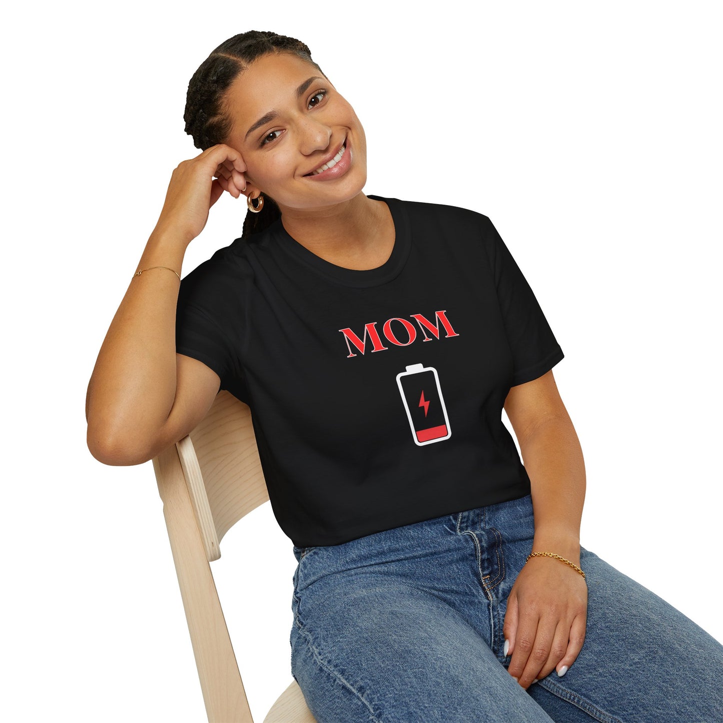 Mom Rechargeable Battery Unisex Softstyle T-Shirt
