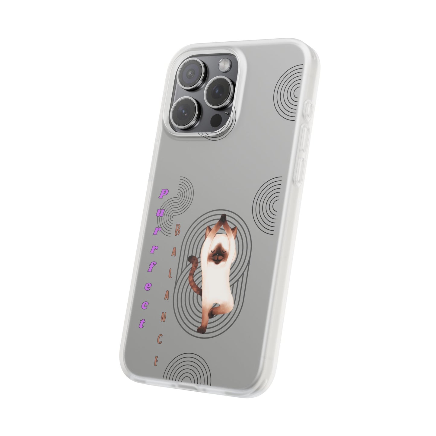 Cat Balance Phone Case, Cute Pet Lover Gift, Flexible Mobile Cover, Animal Art Accessories, Unique Phone Protector