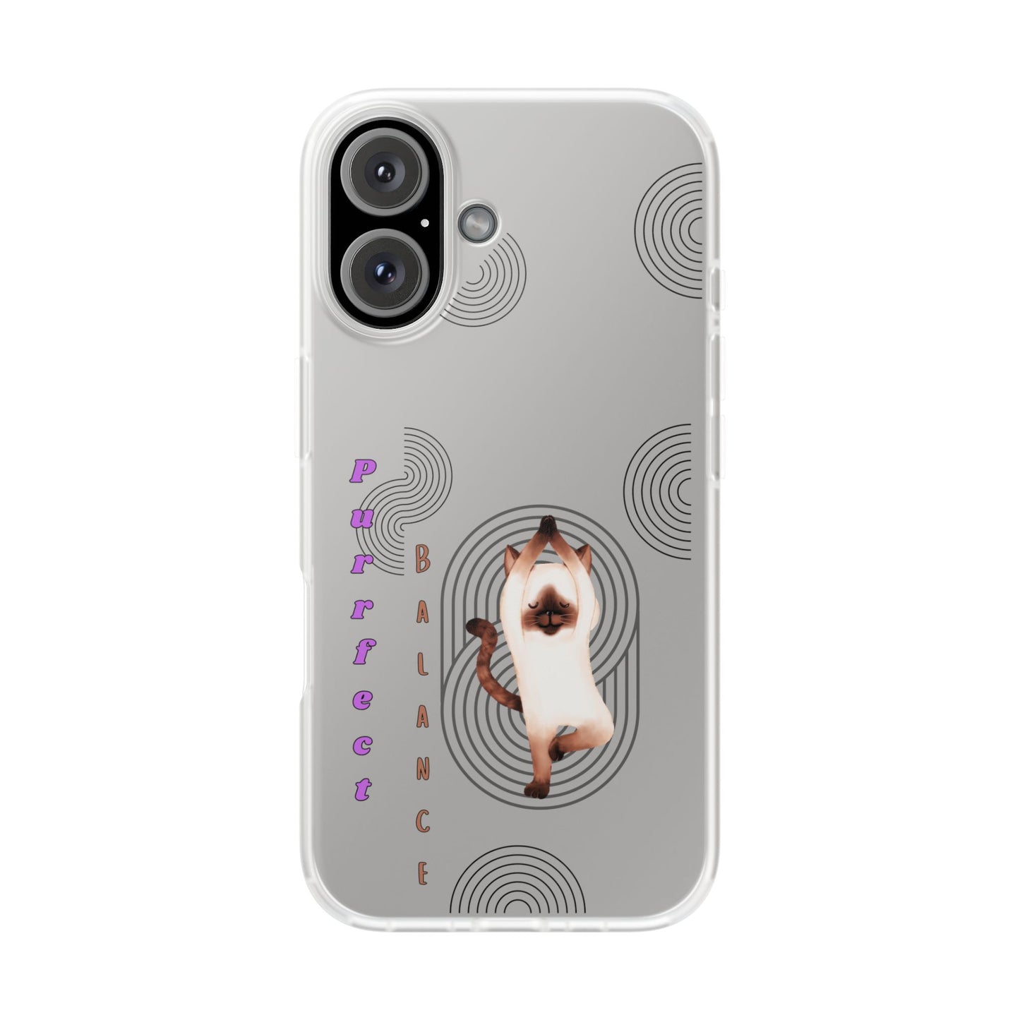 Cat Balance Phone Case, Cute Pet Lover Gift, Flexible Mobile Cover, Animal Art Accessories, Unique Phone Protector