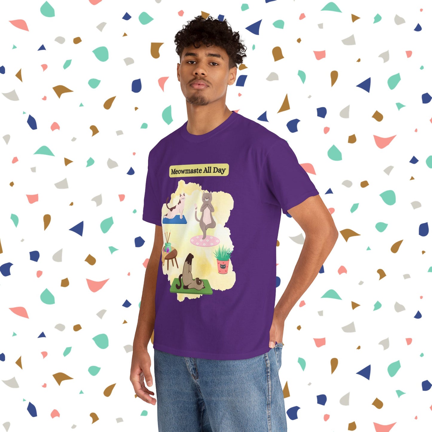 Cat Lover Unisex Tee, Soft Cotton Shirt, Meowmaste All Day Design, Perfect Gift for Cat Owners, Fun Pet Lover Apparel