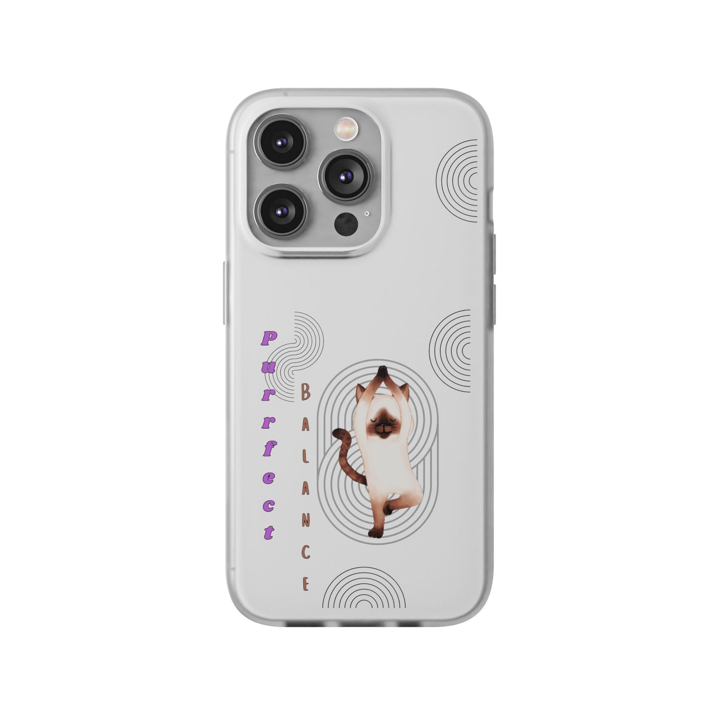 Cat Balance Phone Case, Cute Pet Lover Gift, Flexible Mobile Cover, Animal Art Accessories, Unique Phone Protector