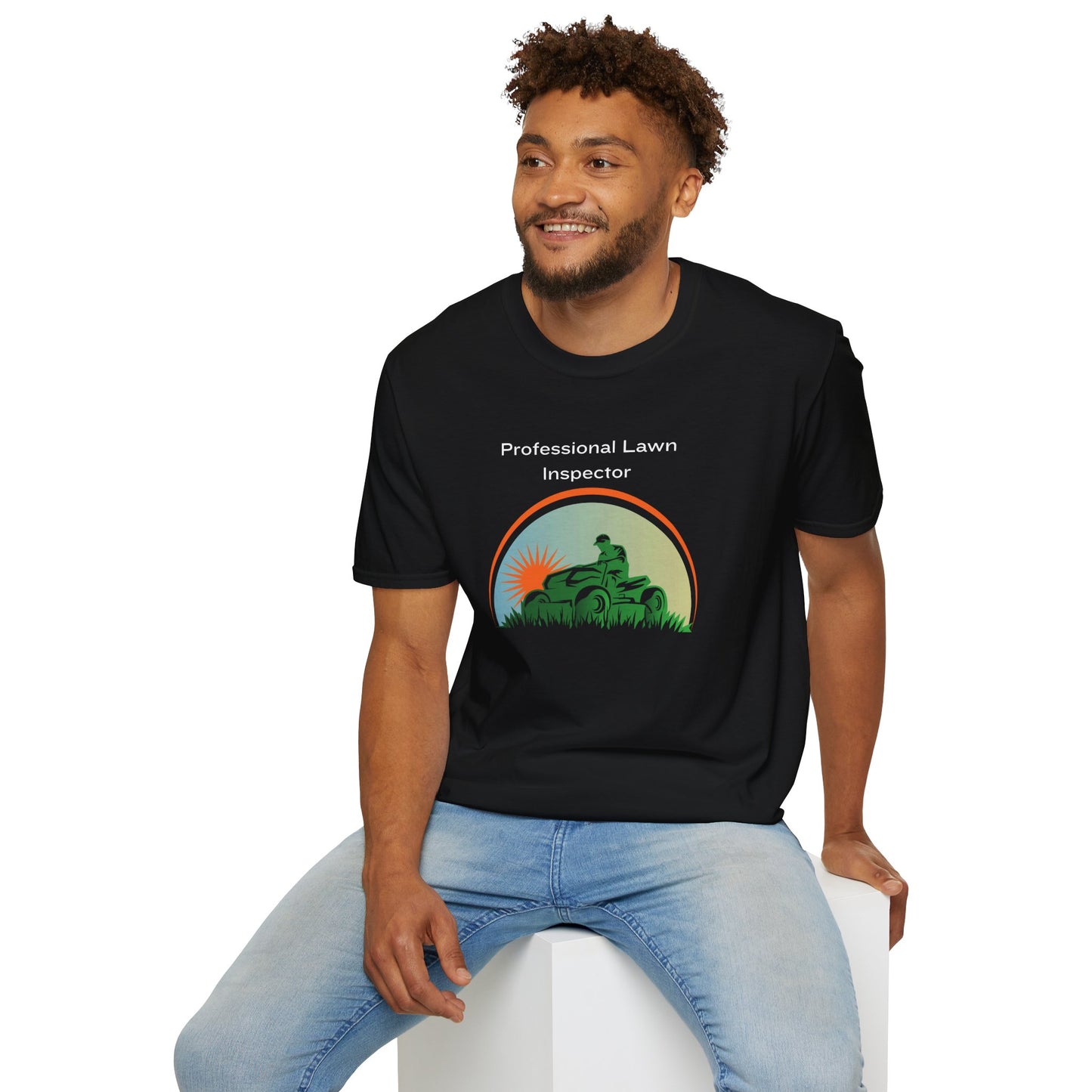 Professional Lawn Inspector Unisex Softstyle T-Shirt - For Dads and the True Turf Enthusiast