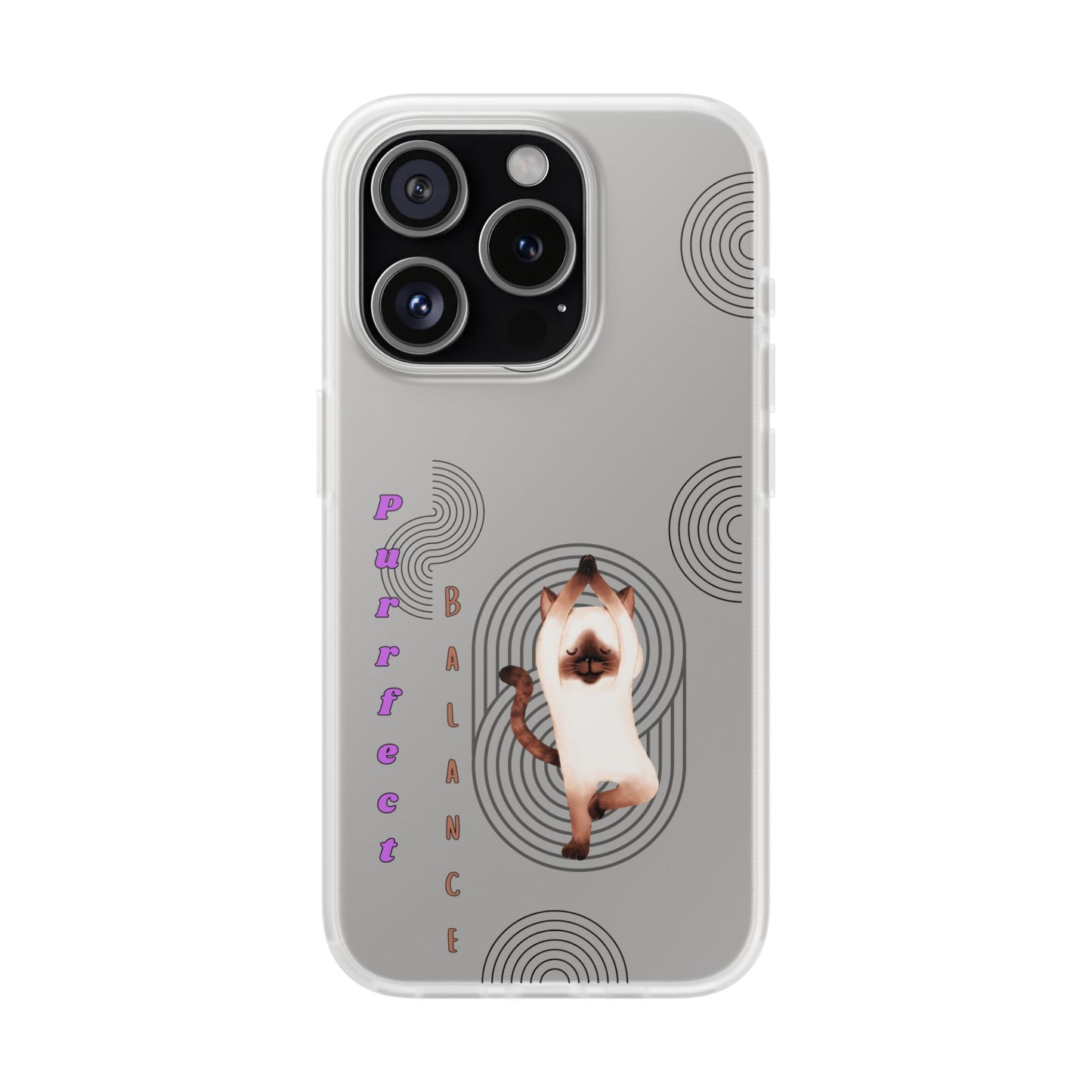 Cat Balance Phone Case, Cute Pet Lover Gift, Flexible Mobile Cover, Animal Art Accessories, Unique Phone Protector