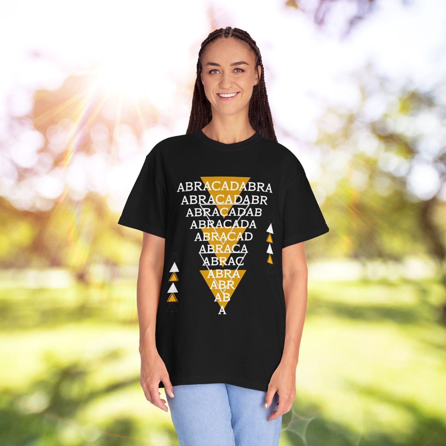 Abracadabra Manifest Tee, A Spellbinding Reminder to Speak Magic, Unisex Garment-Dyed T-shirt