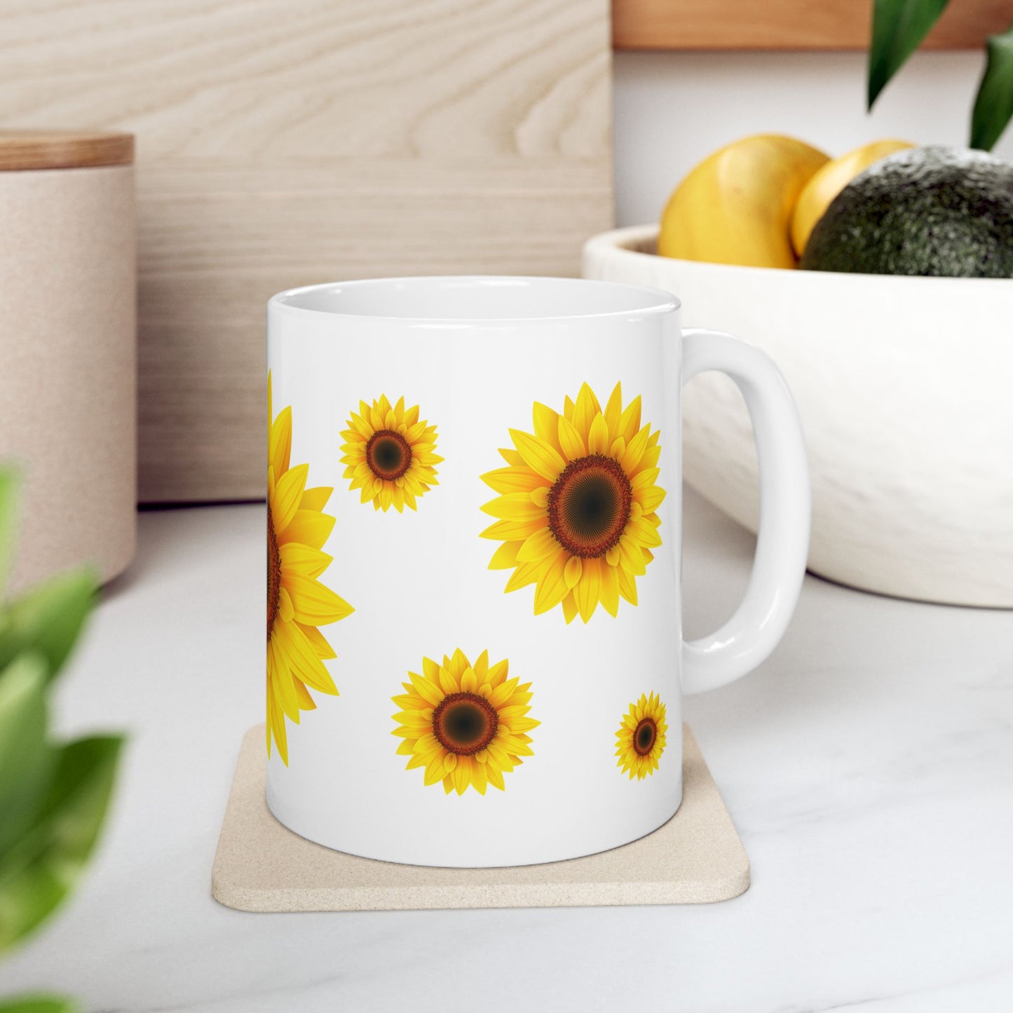 Sunflower Ceramic Mug - 11oz | Perfect Gift for Flower Lovers