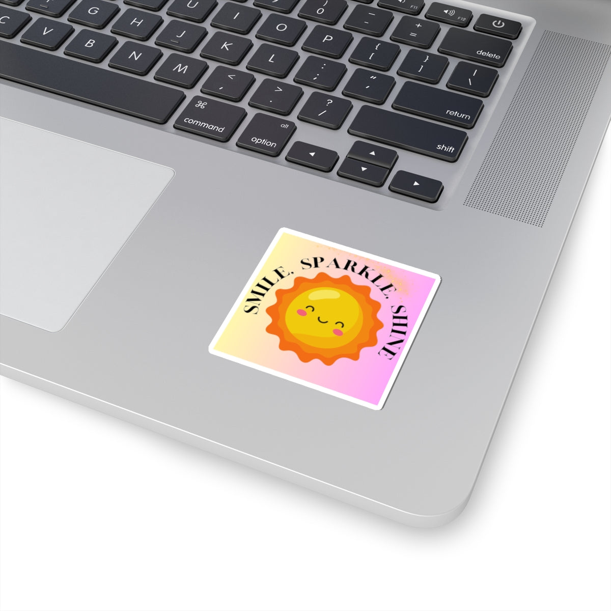 Smile Sparkle Shine Kiss-Cut Stickers - Cute Sun Design for Cheerful Personalization