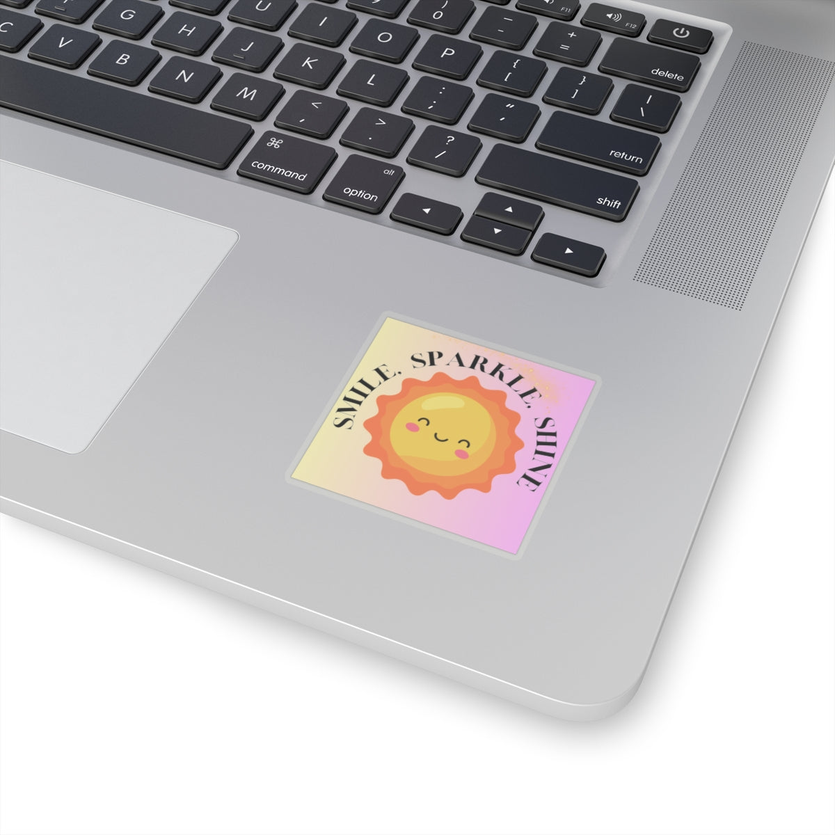 Smile Sparkle Shine Kiss-Cut Stickers - Cute Sun Design for Cheerful Personalization