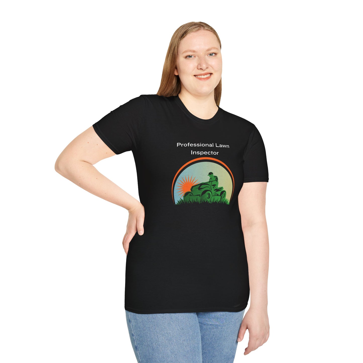 Professional Lawn Inspector Unisex Softstyle T-Shirt - For Dads and the True Turf Enthusiast