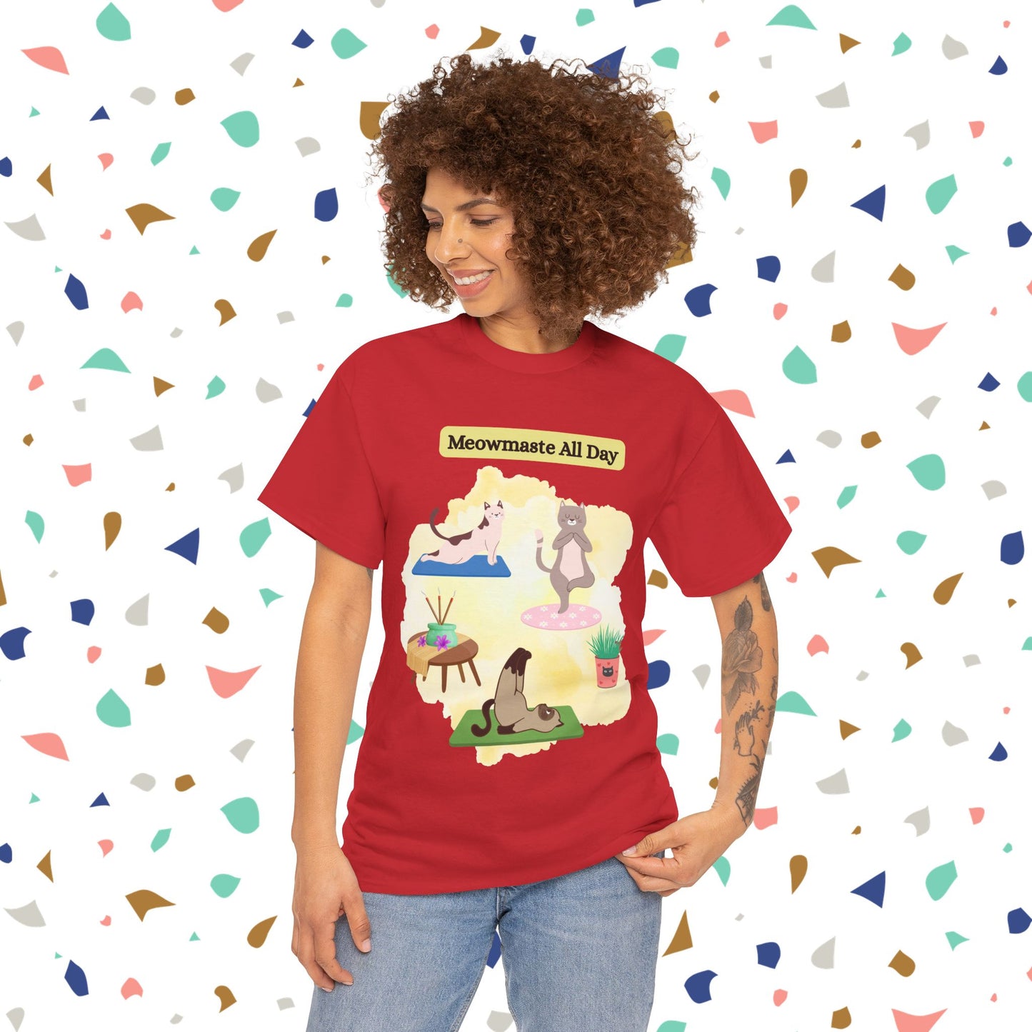 Cat Lover Unisex Tee, Soft Cotton Shirt, Meowmaste All Day Design, Perfect Gift for Cat Owners, Fun Pet Lover Apparel
