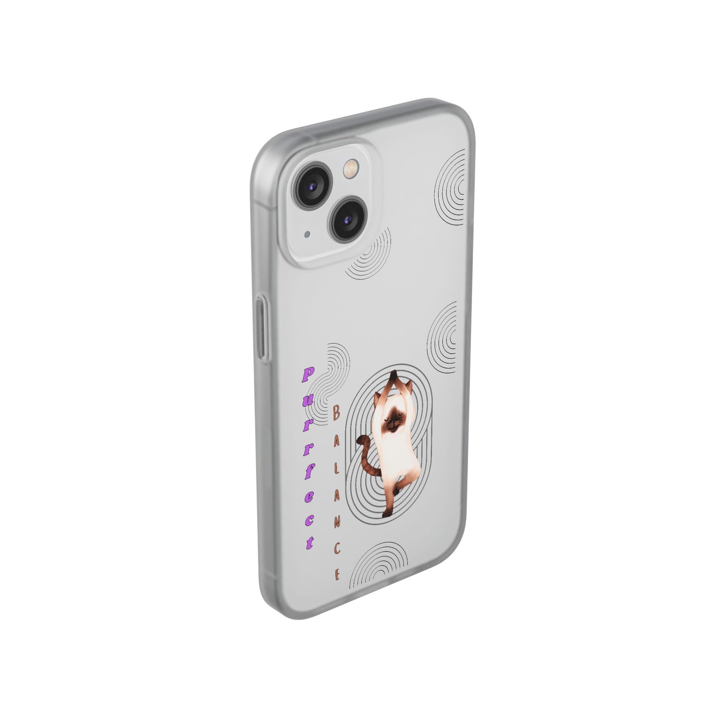 Cat Balance Phone Case, Cute Pet Lover Gift, Flexible Mobile Cover, Animal Art Accessories, Unique Phone Protector
