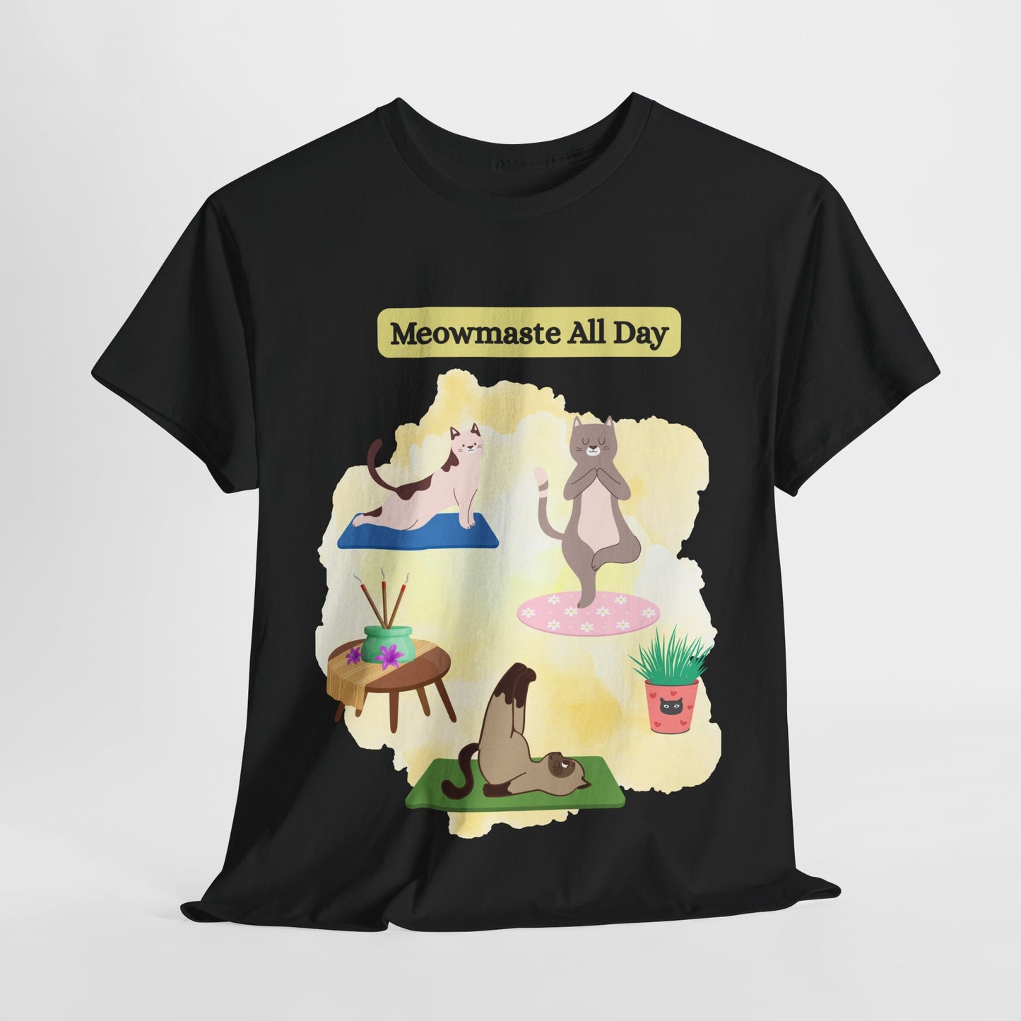 Cat Lover Unisex Tee, Soft Cotton Shirt, Meowmaste All Day Design, Perfect Gift for Cat Owners, Fun Pet Lover Apparel