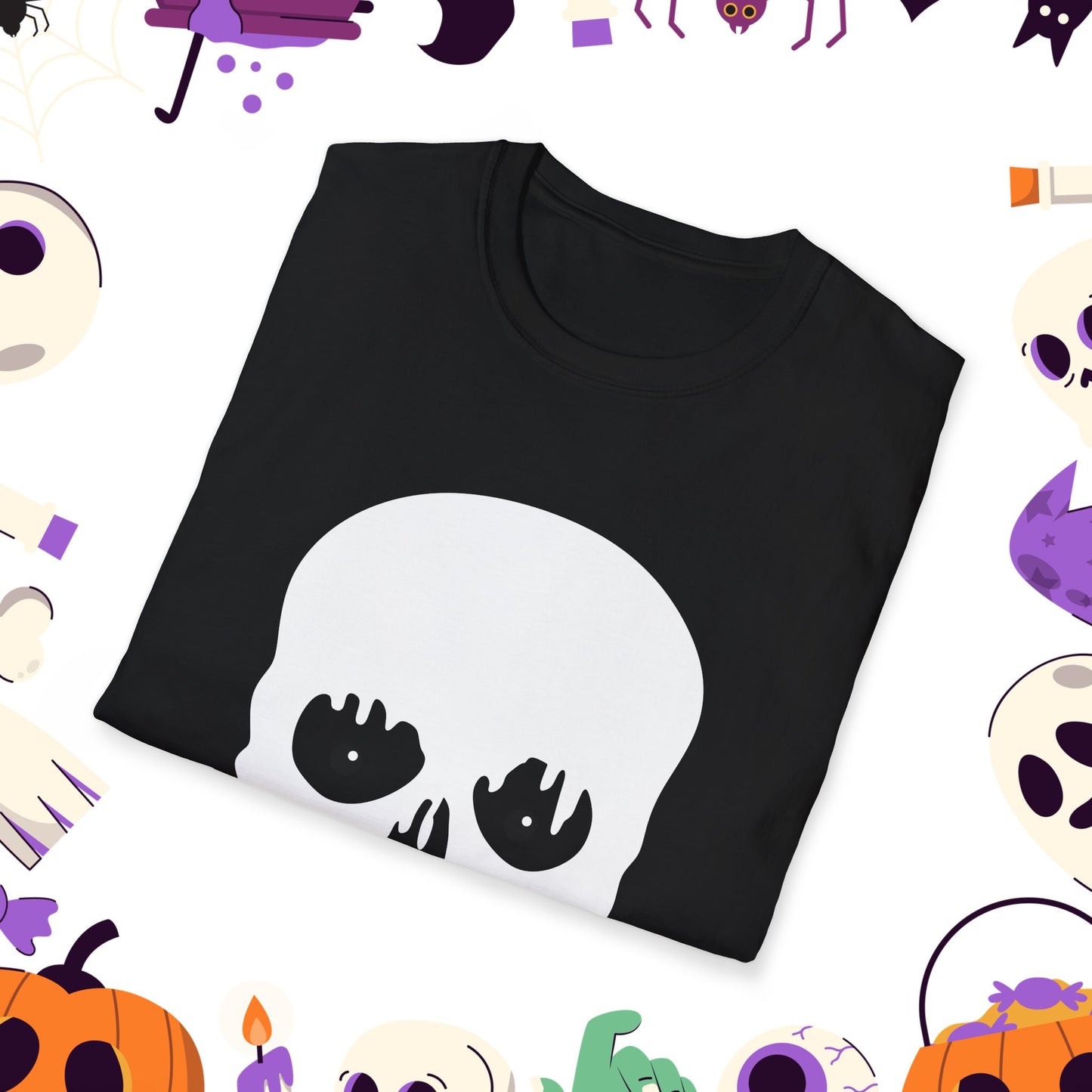 Don't Blink: The Haunted Halloween Skull T-Shirt, Tee for Spooky Season, Skull Lover Gift, Party Wear