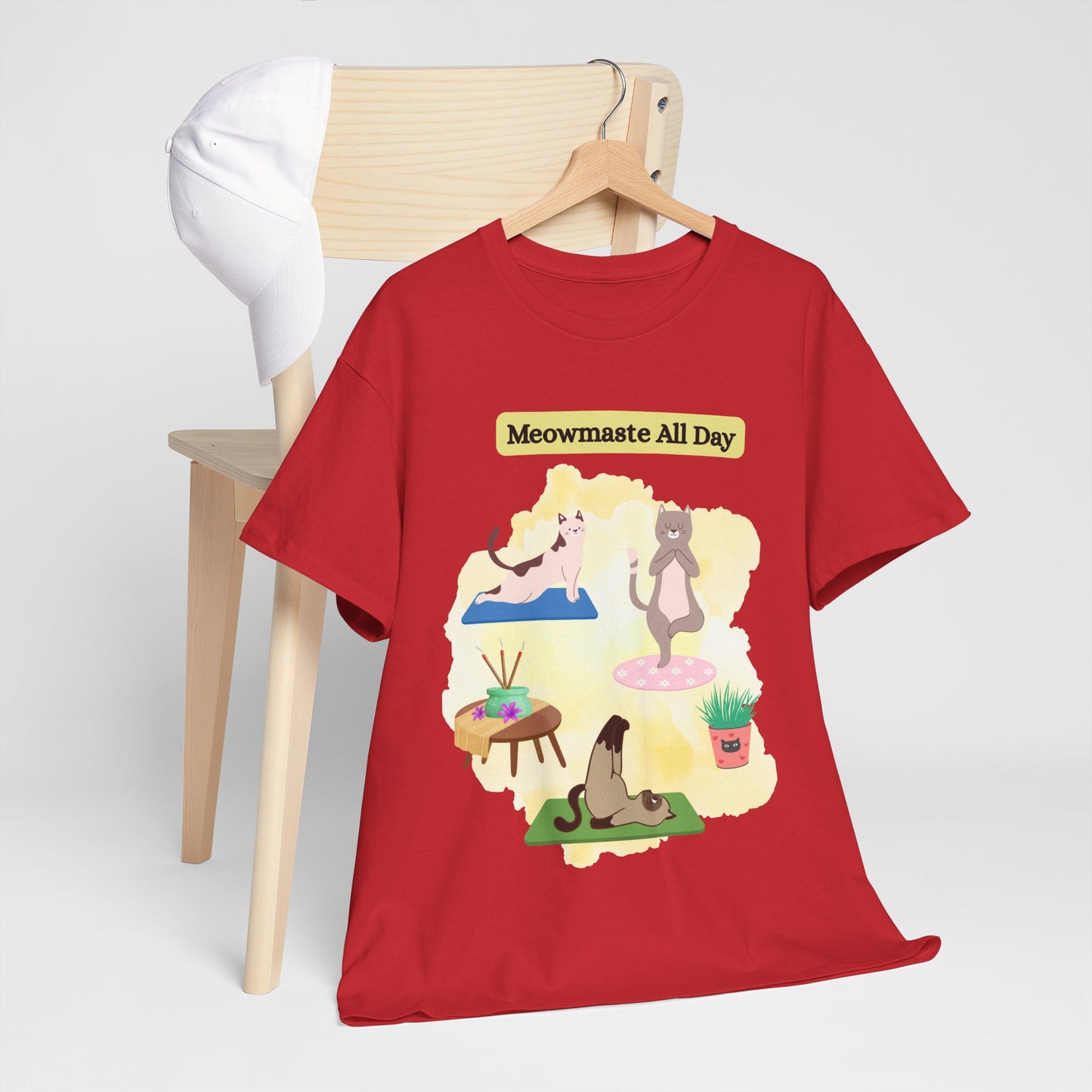 Cat Lover Unisex Tee, Soft Cotton Shirt, Meowmaste All Day Design, Perfect Gift for Cat Owners, Fun Pet Lover Apparel