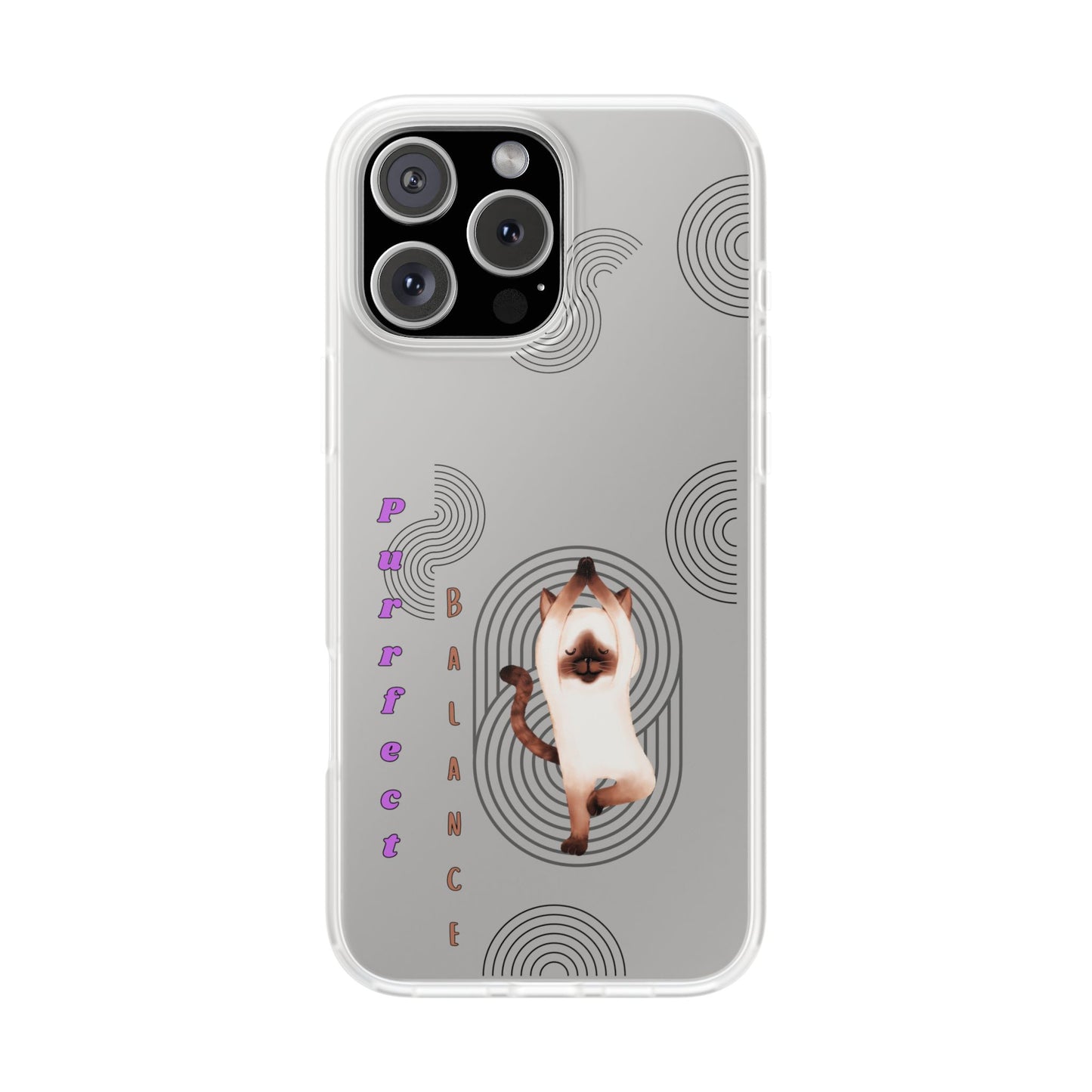 Cat Balance Phone Case, Cute Pet Lover Gift, Flexible Mobile Cover, Animal Art Accessories, Unique Phone Protector