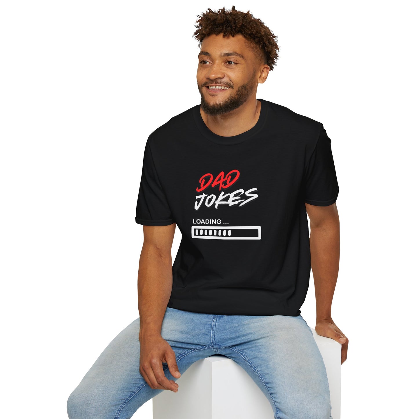Dad Jokes Loading T-Shirt, Funny Gift for Dads, Father's Day, Casual Wear, Humor Tee, Gift for Dad