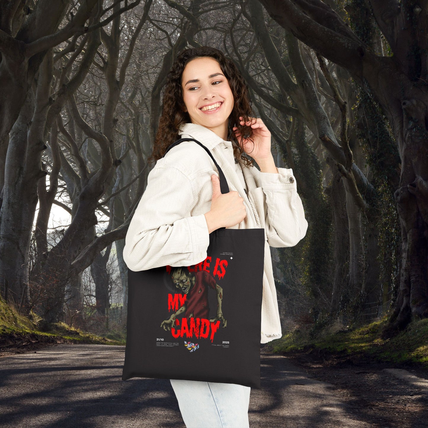 Where Is My Candy Halloween Tote Bag, Spooky Gift, Trick or Treat Bag, Eco-Friendly Shopping Bag, Halloween Decor