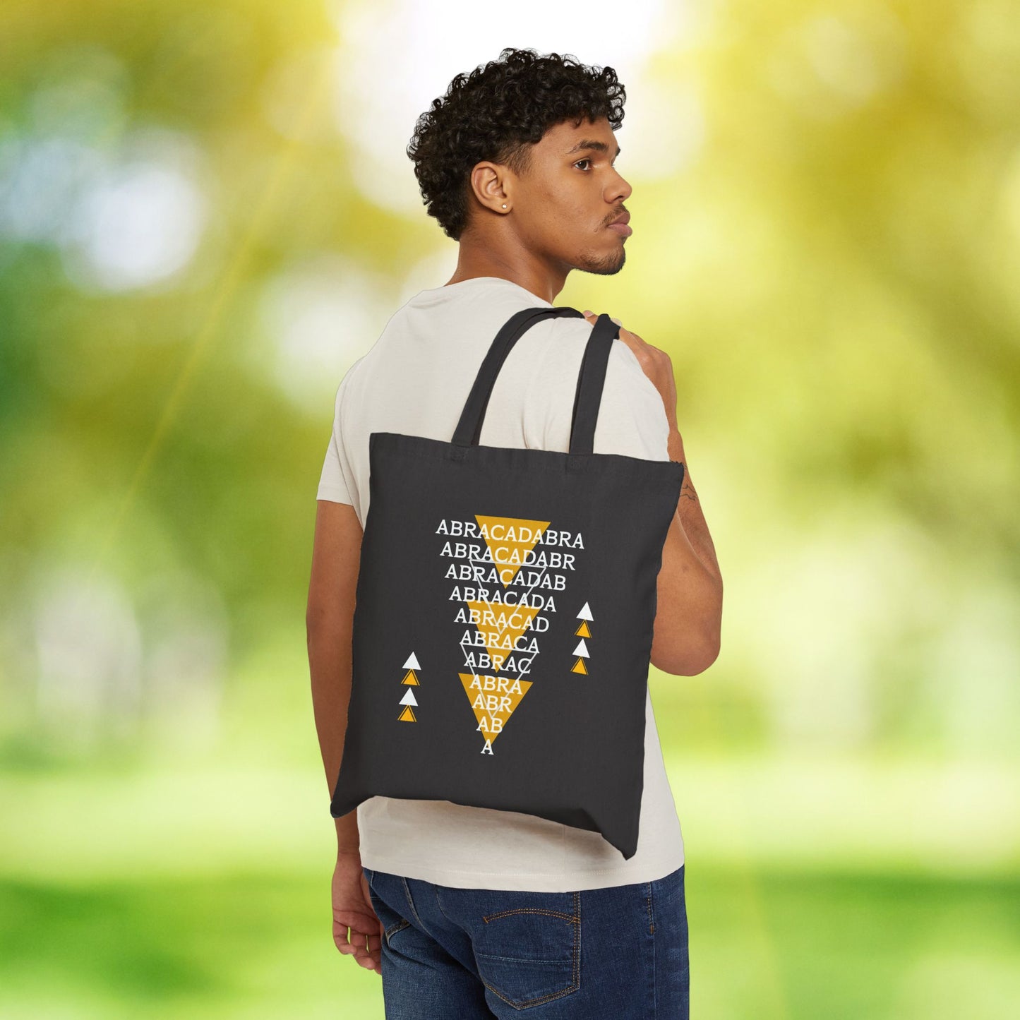 Abracadabra Manifest Cotton Canvas Tote Bag, A Spellbinding Reminder to Speak Magic