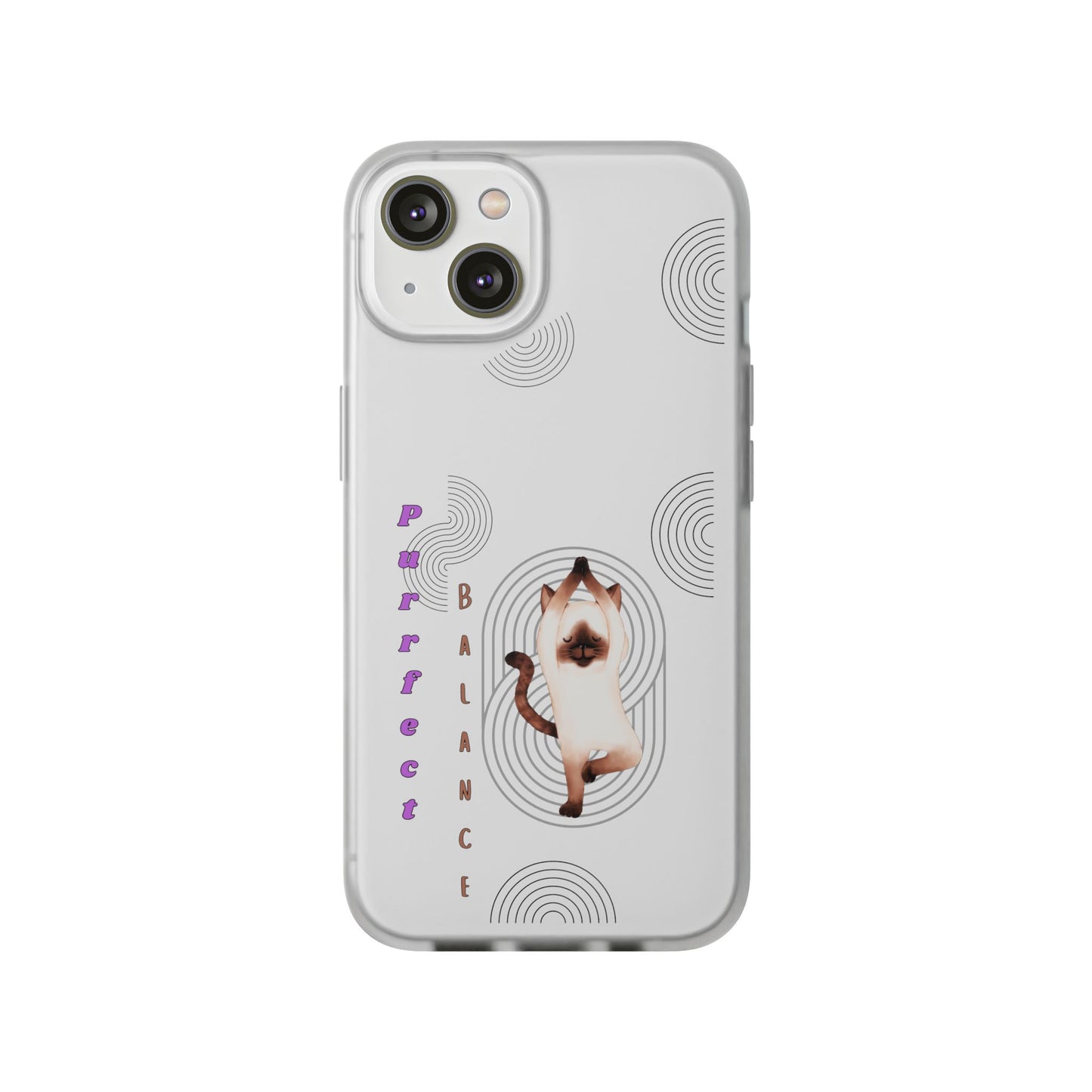 Cat Balance Phone Case, Cute Pet Lover Gift, Flexible Mobile Cover, Animal Art Accessories, Unique Phone Protector