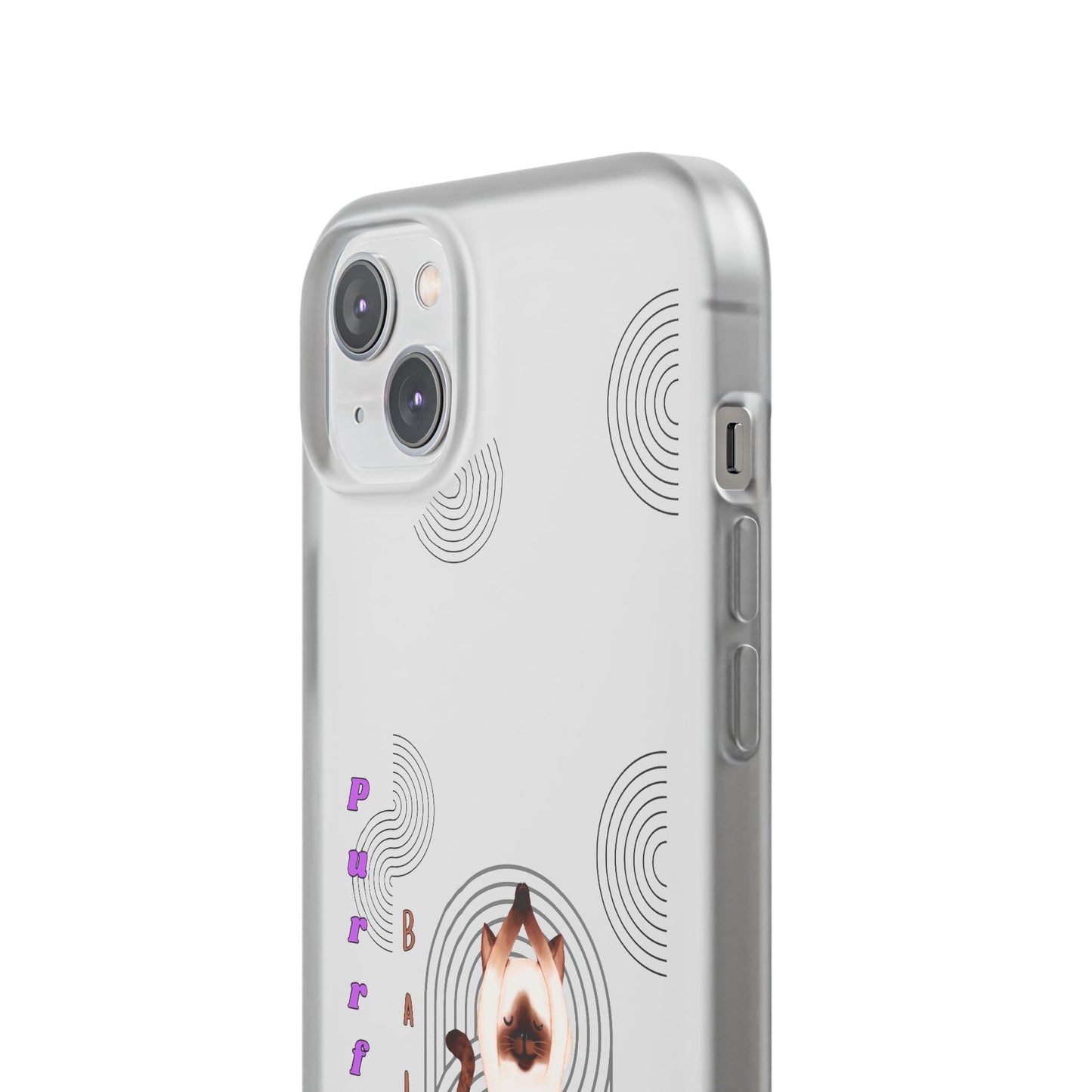 Cat Balance Phone Case, Cute Pet Lover Gift, Flexible Mobile Cover, Animal Art Accessories, Unique Phone Protector