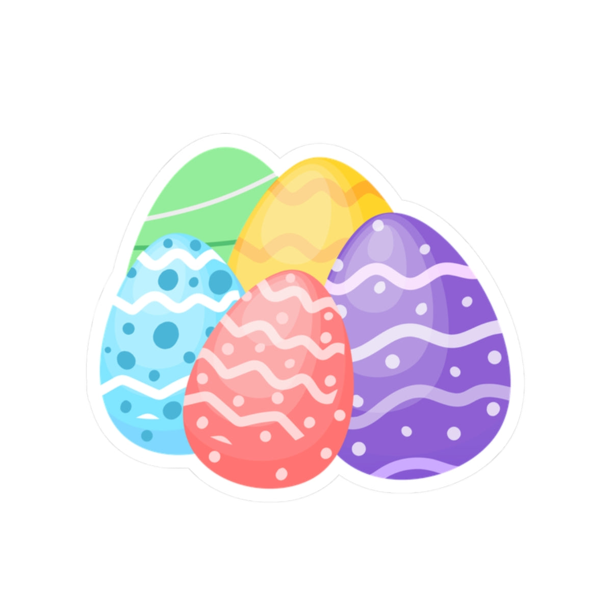 Easter Eggs Kiss-Cut Stickers