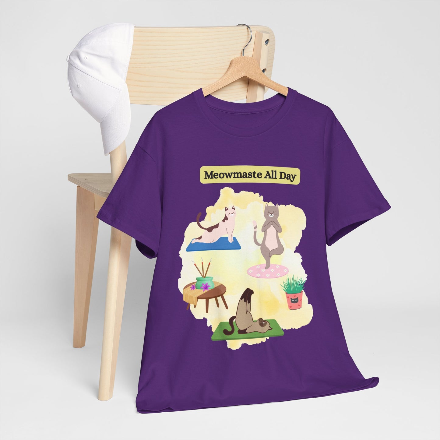 Cat Lover Unisex Tee, Soft Cotton Shirt, Meowmaste All Day Design, Perfect Gift for Cat Owners, Fun Pet Lover Apparel